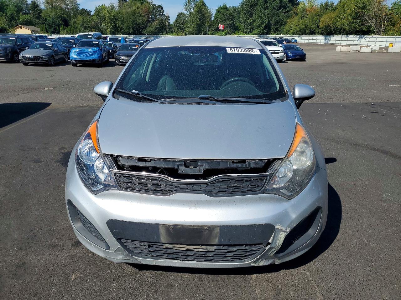 2015 Kia Rio Lx Silver vin: KNADM5A30F6459110