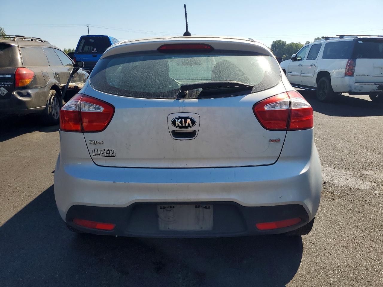 2015 Kia Rio Lx Silver vin: KNADM5A30F6459110