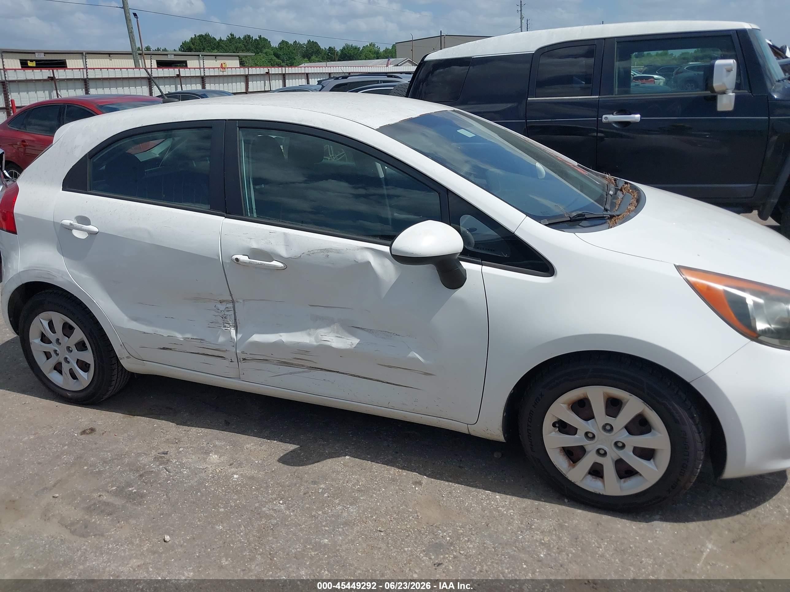 2012 Kia Rio5 Lx White vin: KNADM5A31C6014449