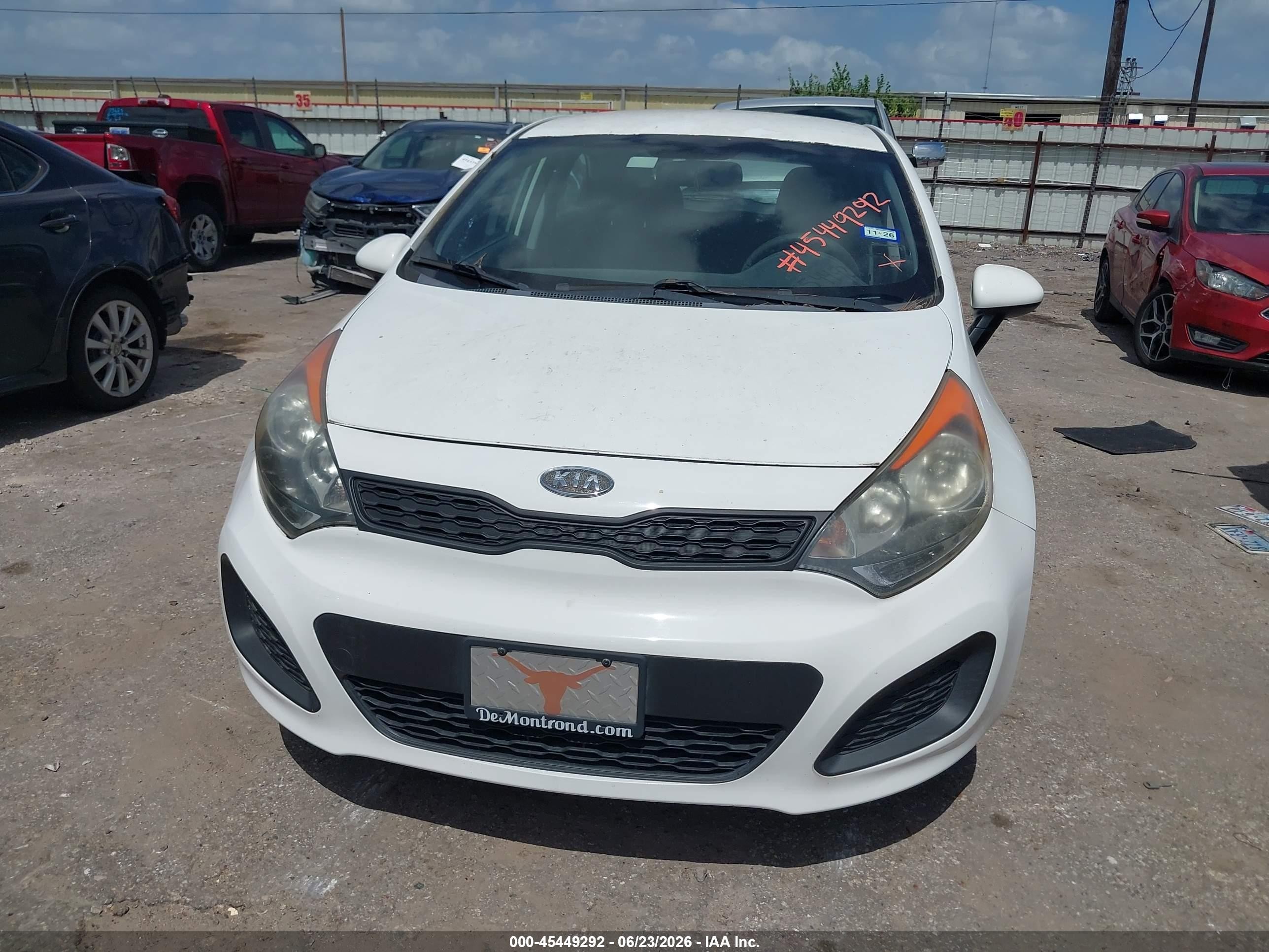 2012 Kia Rio5 Lx White vin: KNADM5A31C6014449