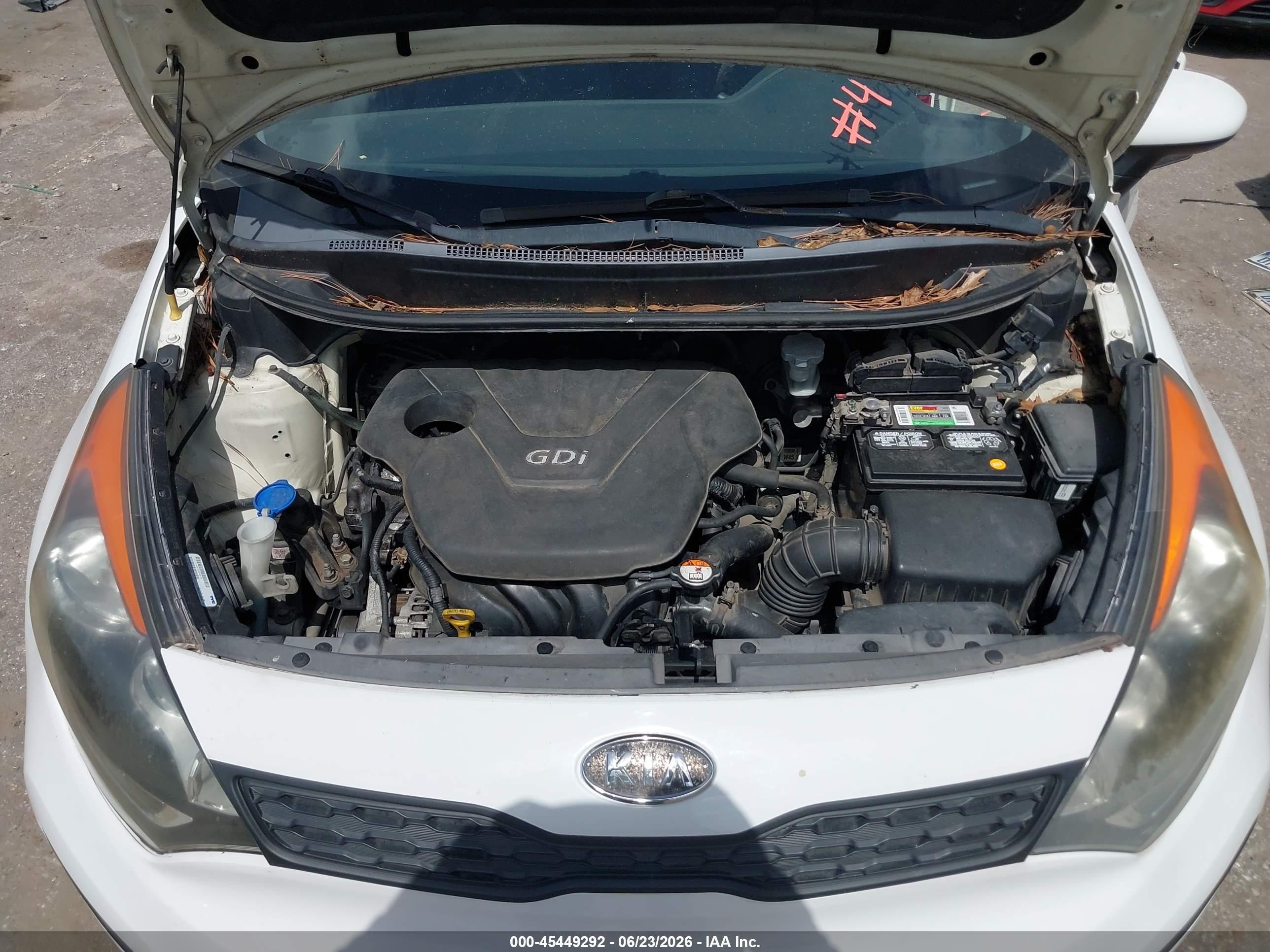 2012 Kia Rio5 Lx White vin: KNADM5A31C6014449