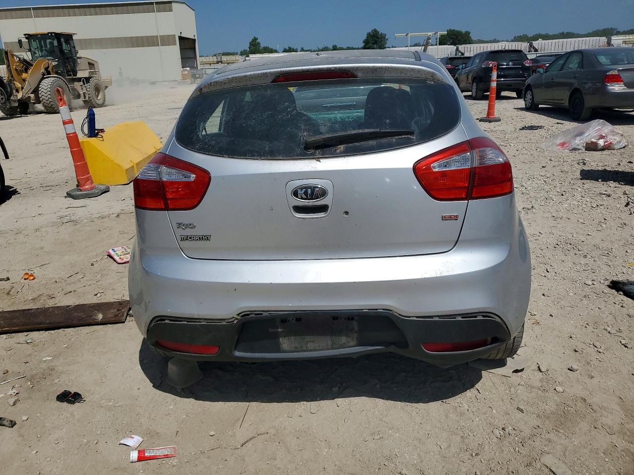 2012 Kia Rio Lx Silver vin: KNADM5A31C6036502
