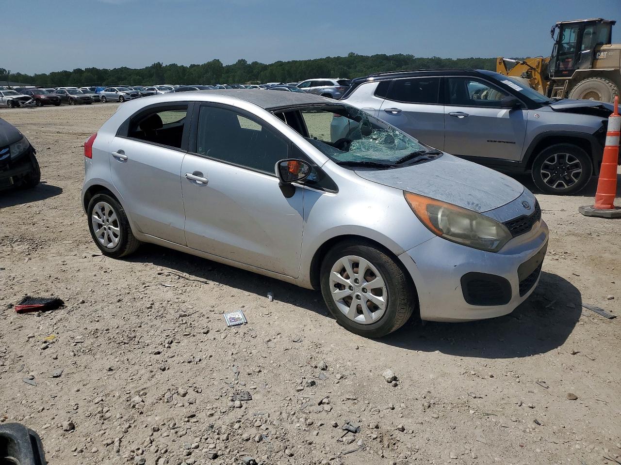 2012 Kia Rio Lx Silver vin: KNADM5A31C6036502