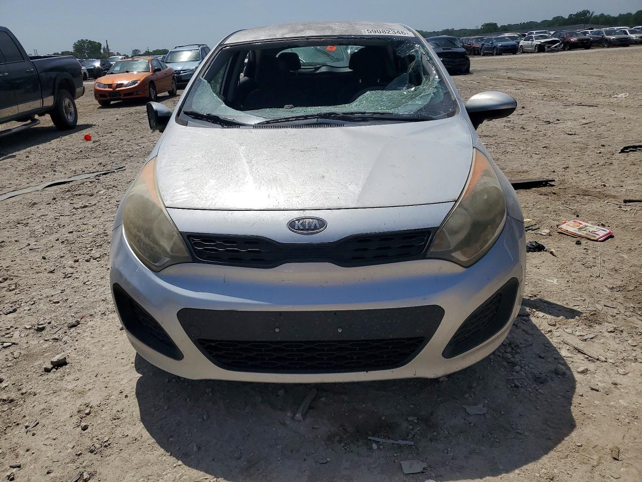 2012 Kia Rio Lx Silver vin: KNADM5A31C6036502