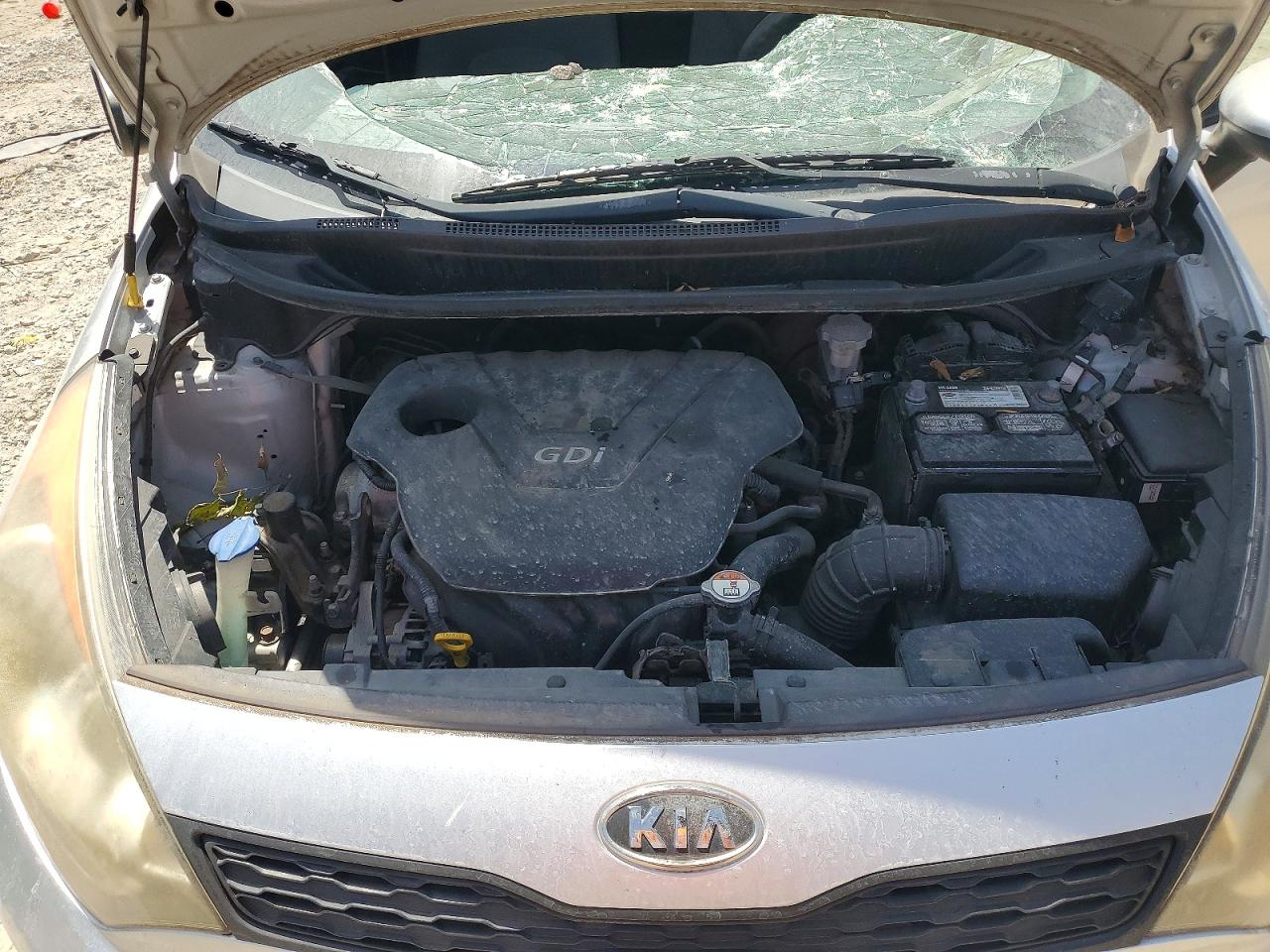 2012 Kia Rio Lx Silver vin: KNADM5A31C6036502
