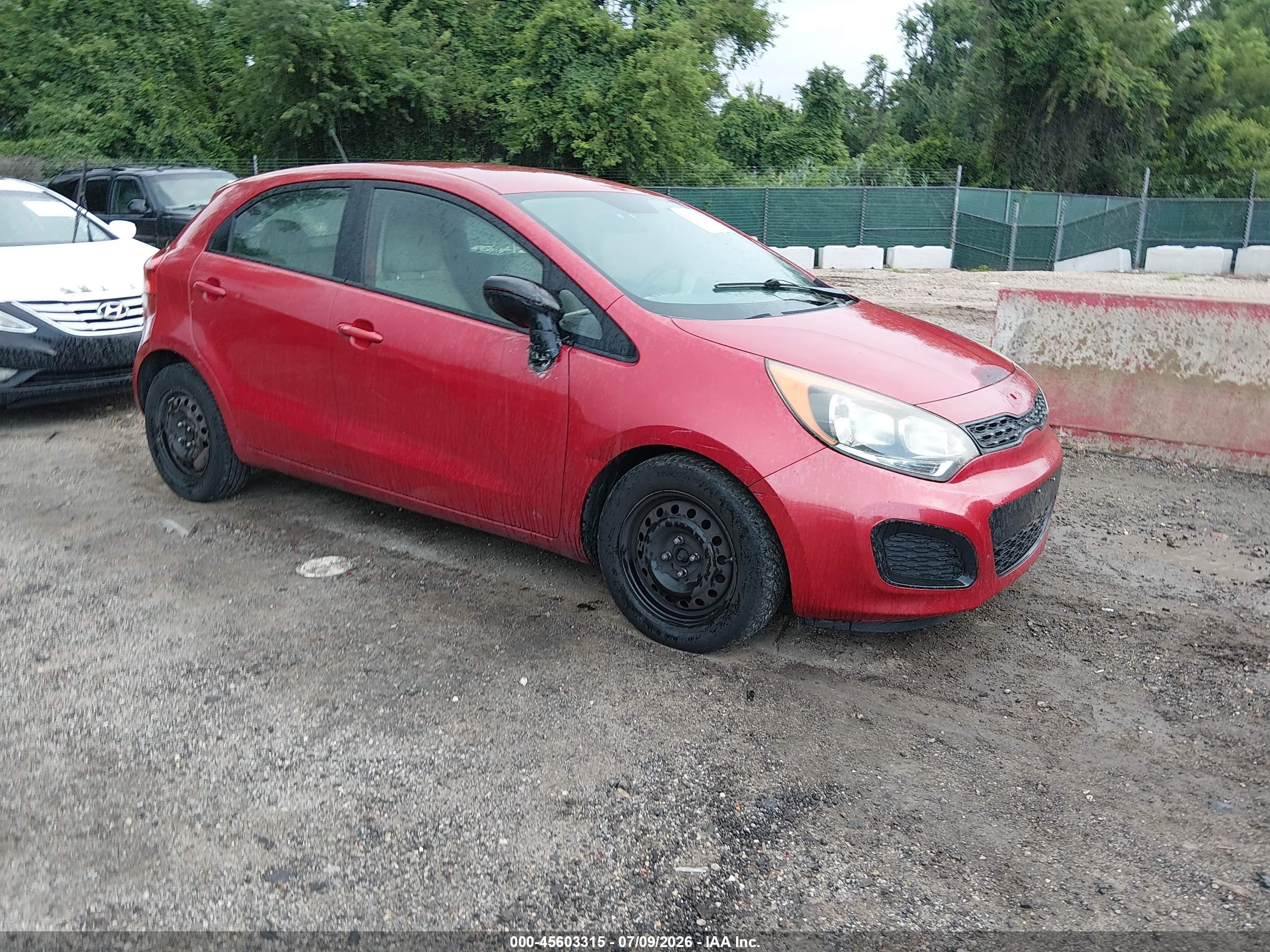 2013 Kia Rio Lx Red vin: KNADM5A31D6131336