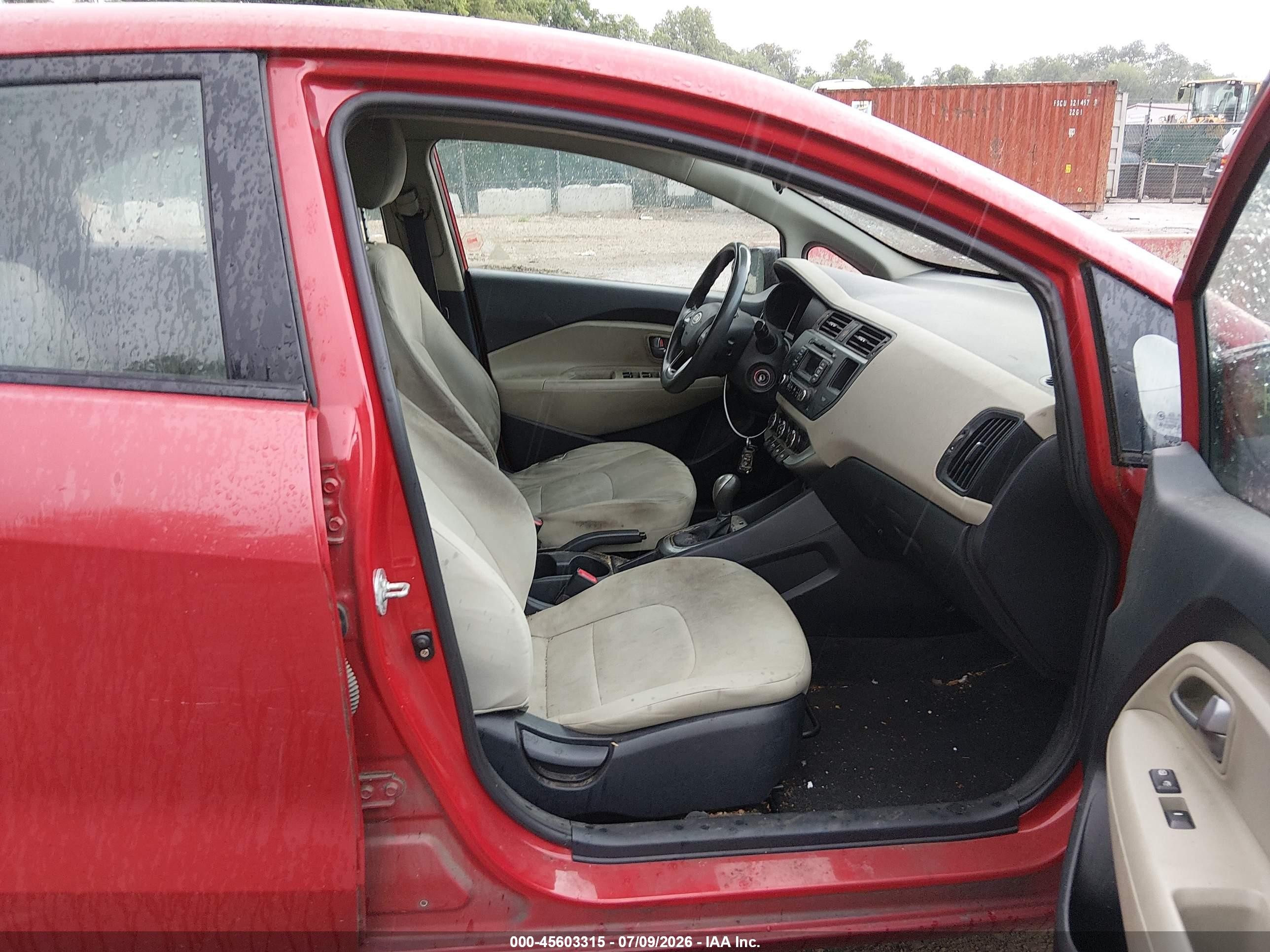 2013 Kia Rio Lx Red vin: KNADM5A31D6131336
