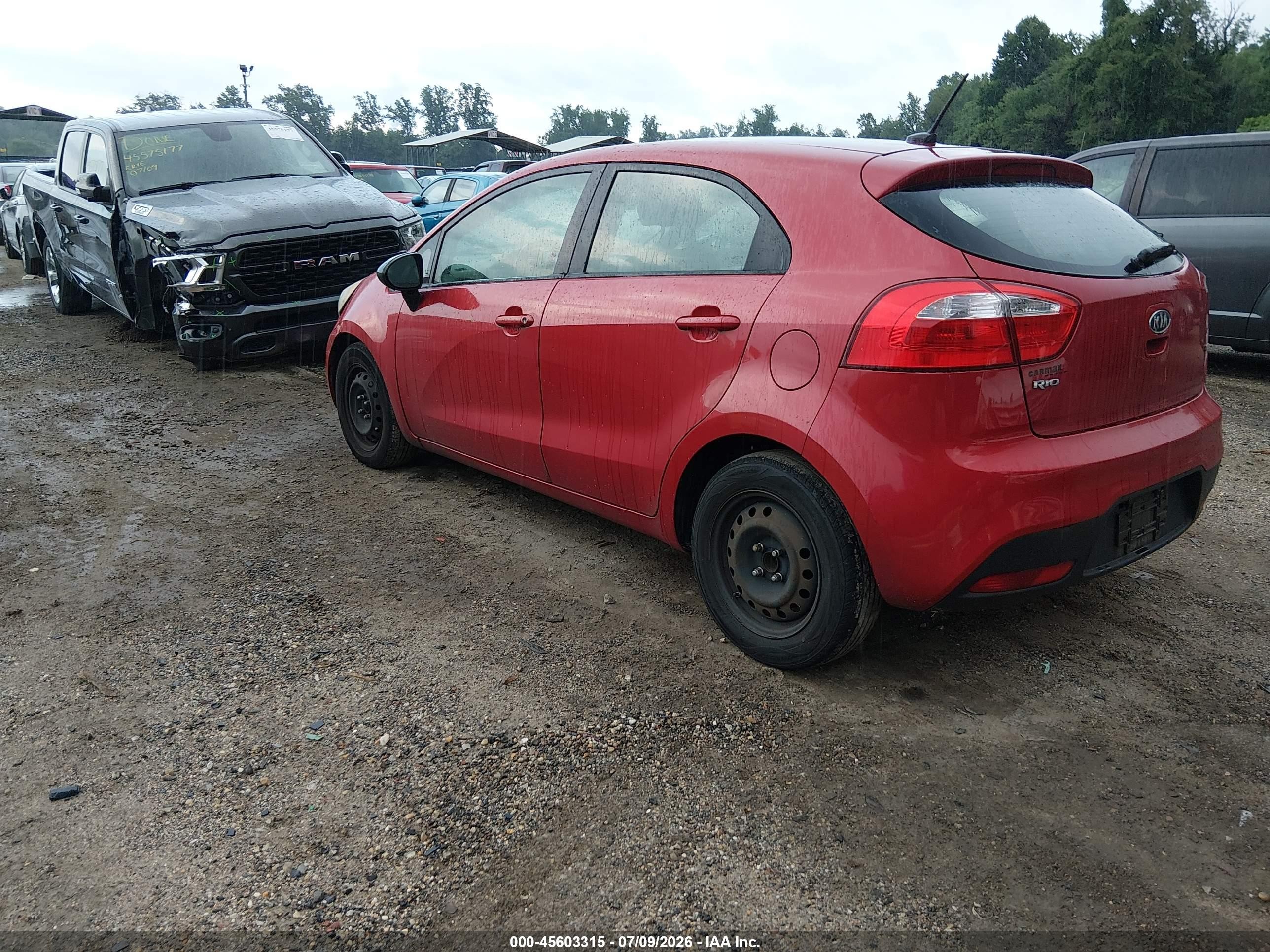 2013 Kia Rio Lx Red vin: KNADM5A31D6131336