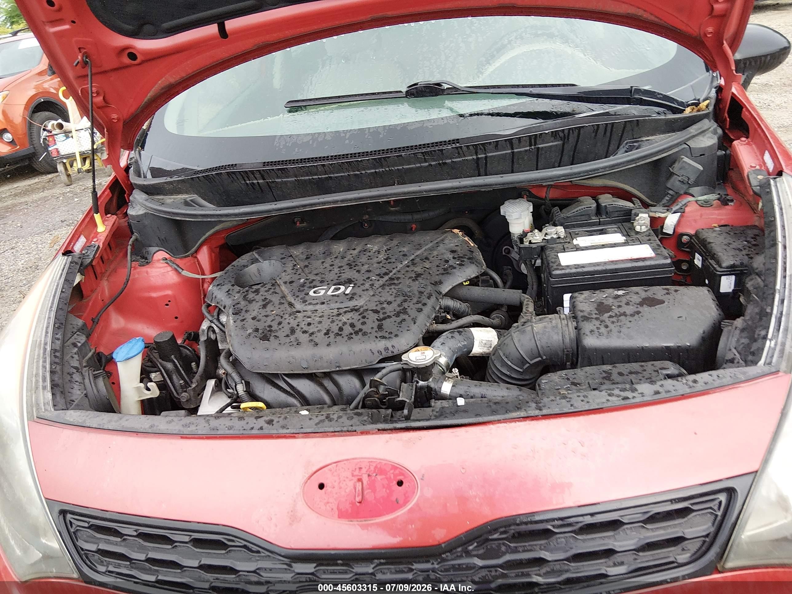 2013 Kia Rio Lx Red vin: KNADM5A31D6131336
