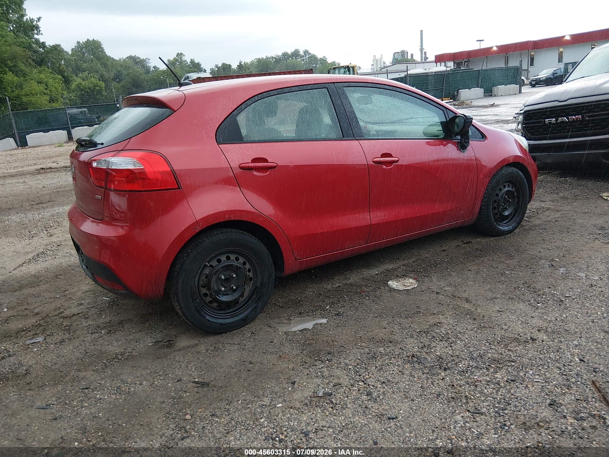 2013 Kia Rio Lx Red vin: KNADM5A31D6131336