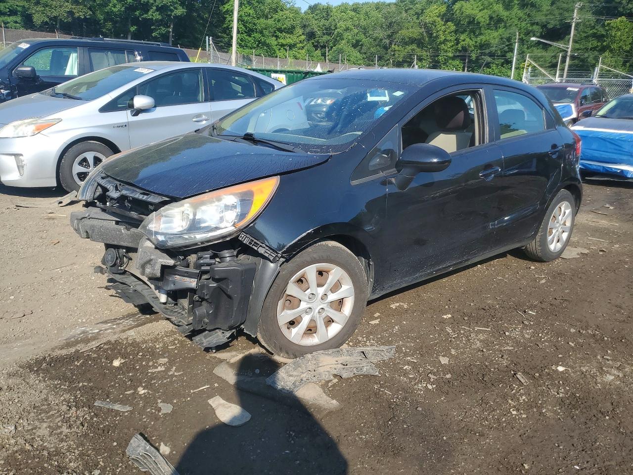 2013 Kia Rio Lx Черный vin: KNADM5A31D6288686