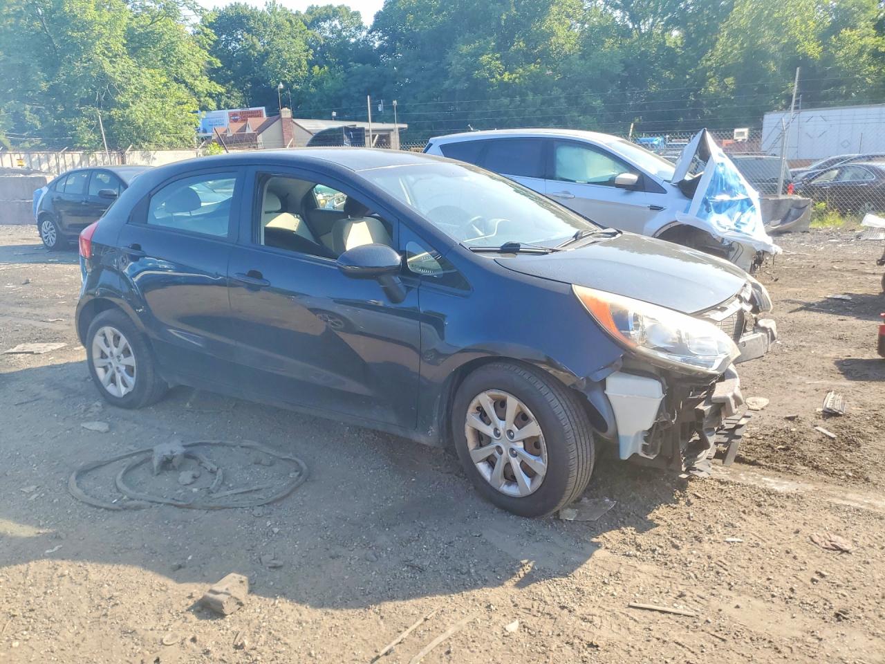 2013 Kia Rio Lx Black vin: KNADM5A31D6288686