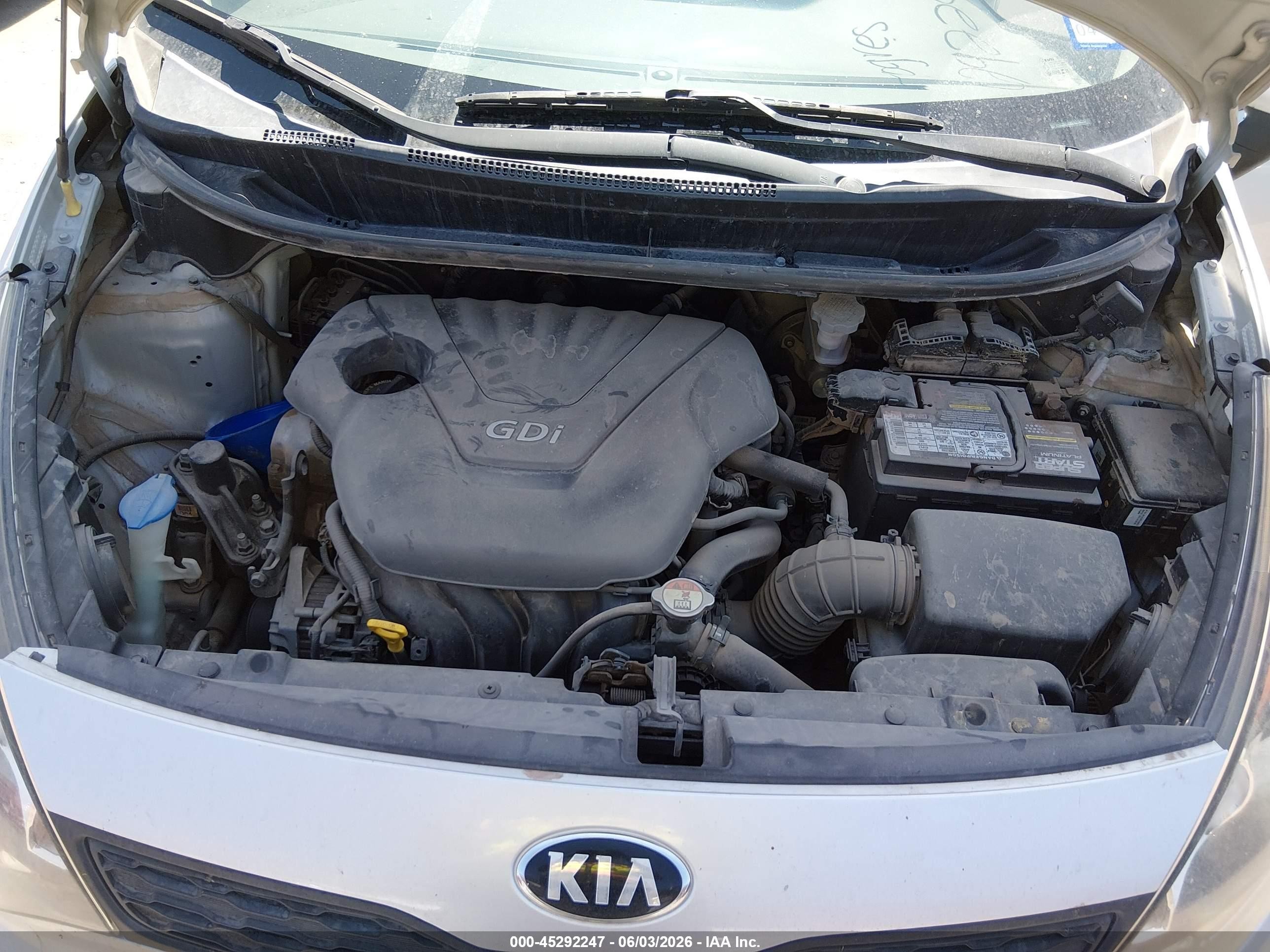 2014 Kia Rio Lx Silver vin: KNADM5A31E6354297