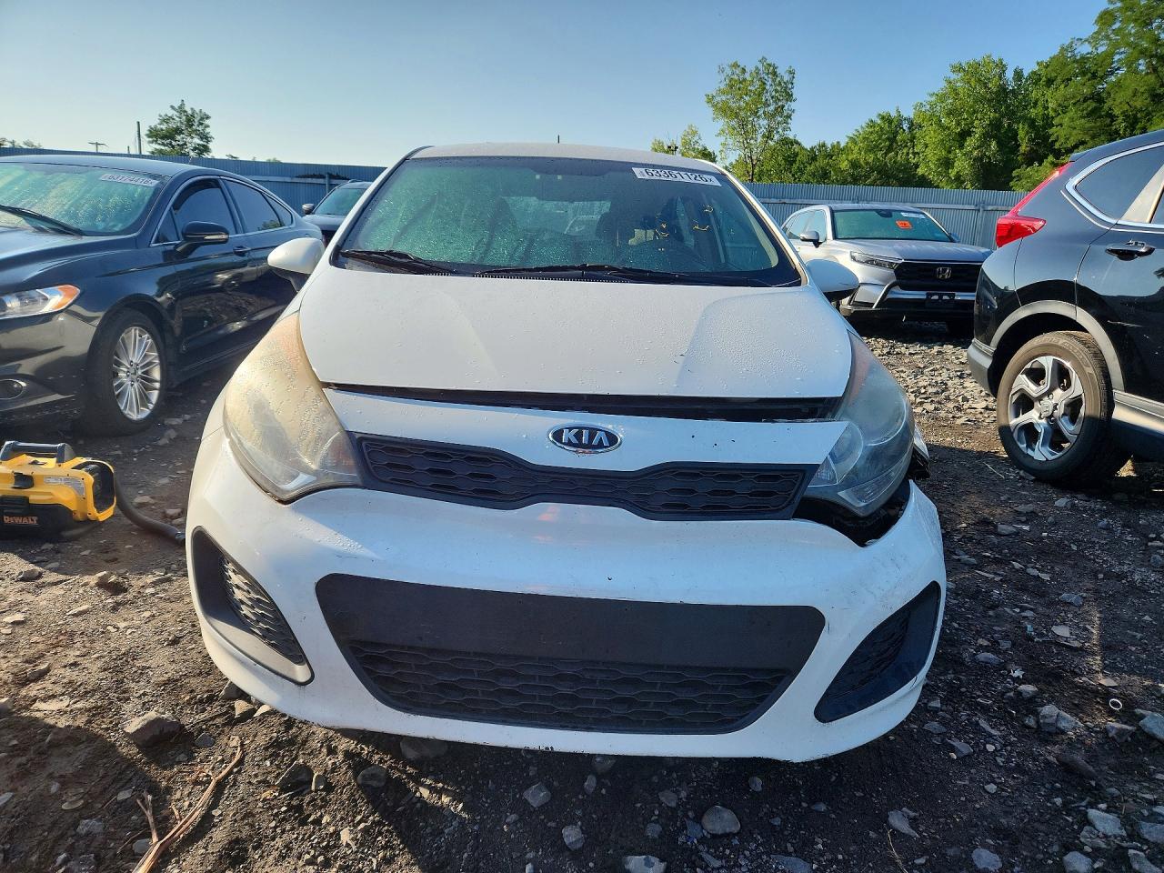 2012 Kia Rio Lx White vin: KNADM5A32C6015318