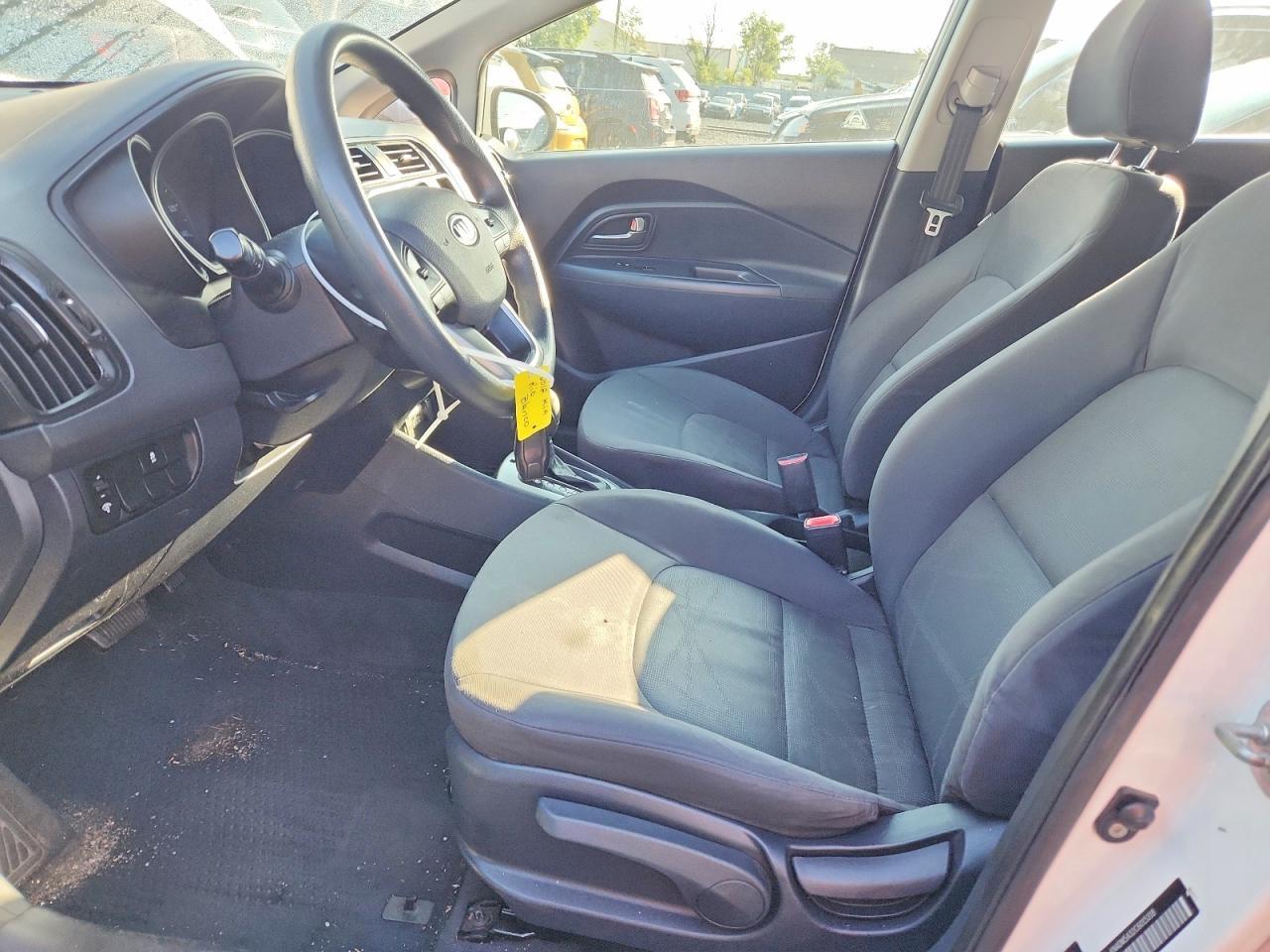 2012 Kia Rio Lx White vin: KNADM5A32C6015318