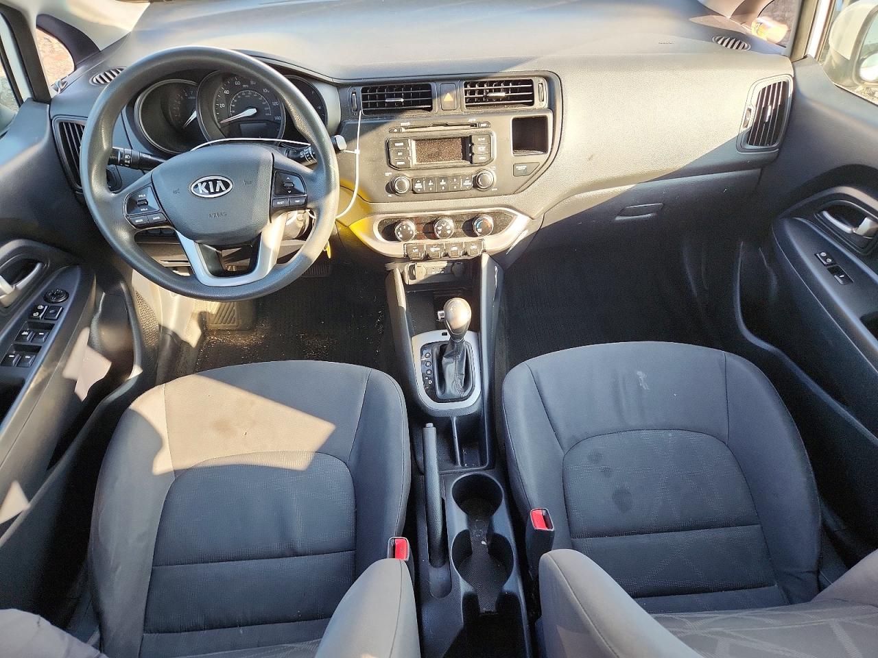 2012 Kia Rio Lx White vin: KNADM5A32C6015318