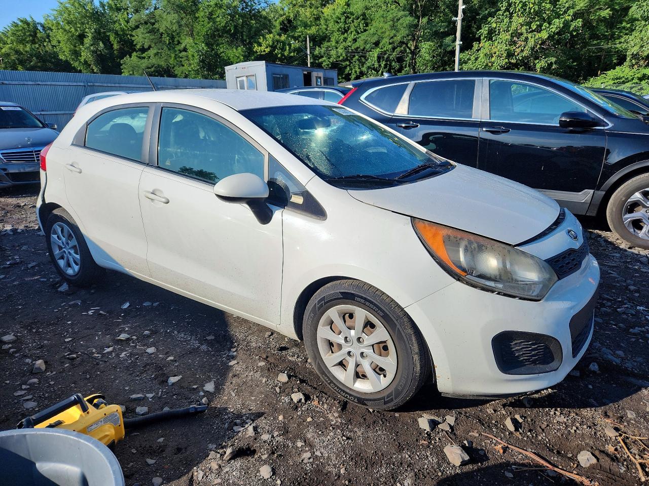 2012 Kia Rio Lx White vin: KNADM5A32C6015318