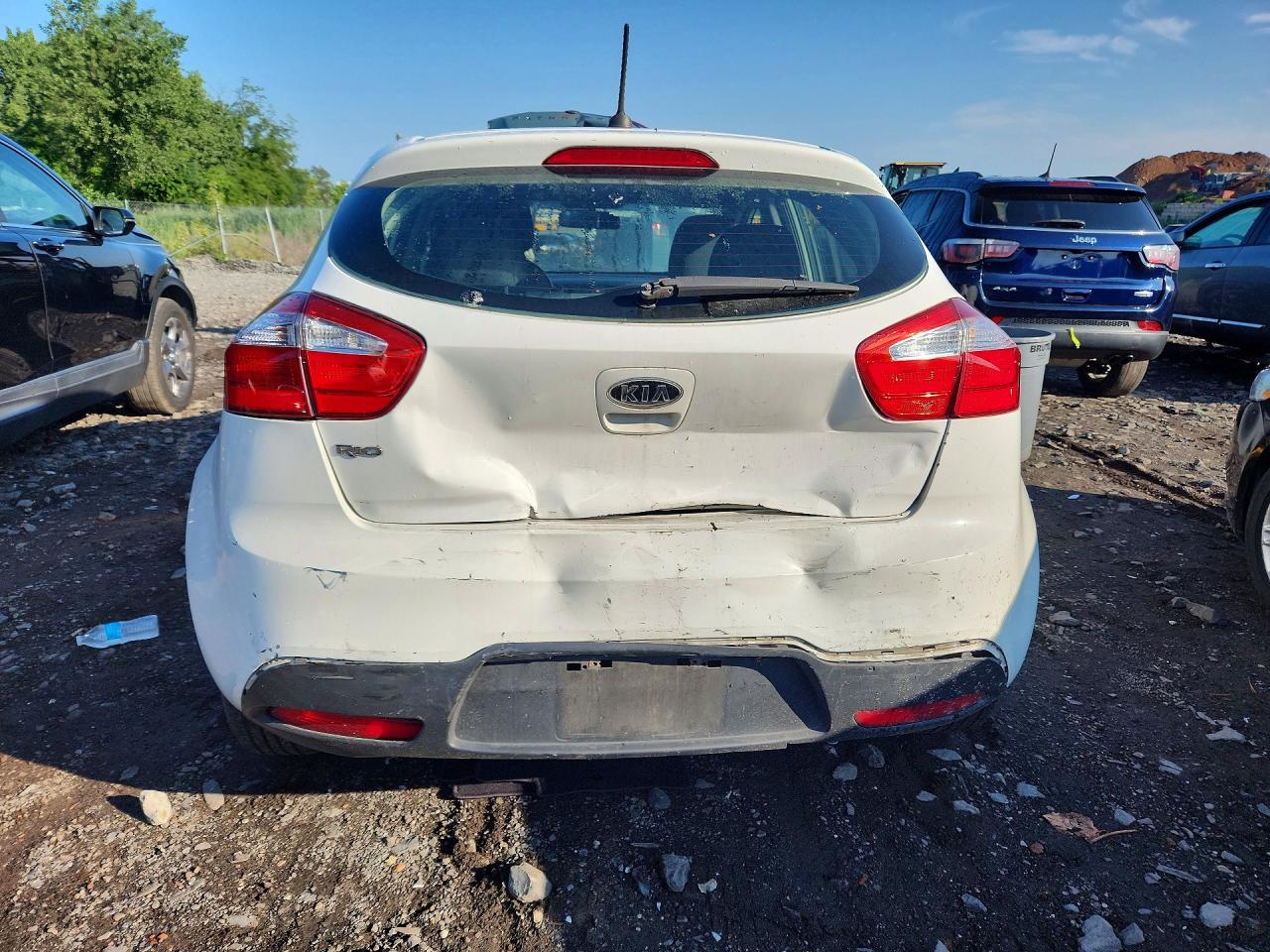 2012 Kia Rio Lx White vin: KNADM5A32C6015318