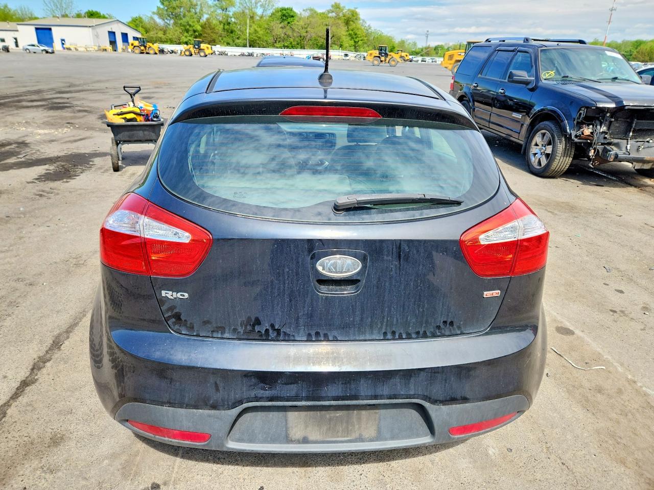 2012 Kia Rio Lx Black vin: KNADM5A32C6039344
