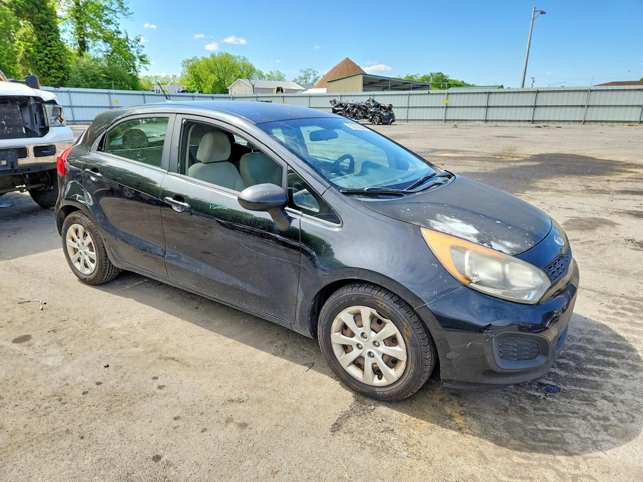 2012 Kia Rio Lx Black vin: KNADM5A32C6039344