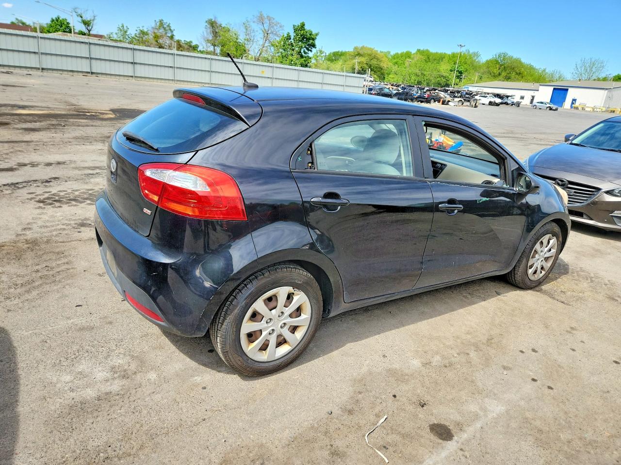 2012 Kia Rio Lx Black vin: KNADM5A32C6039344