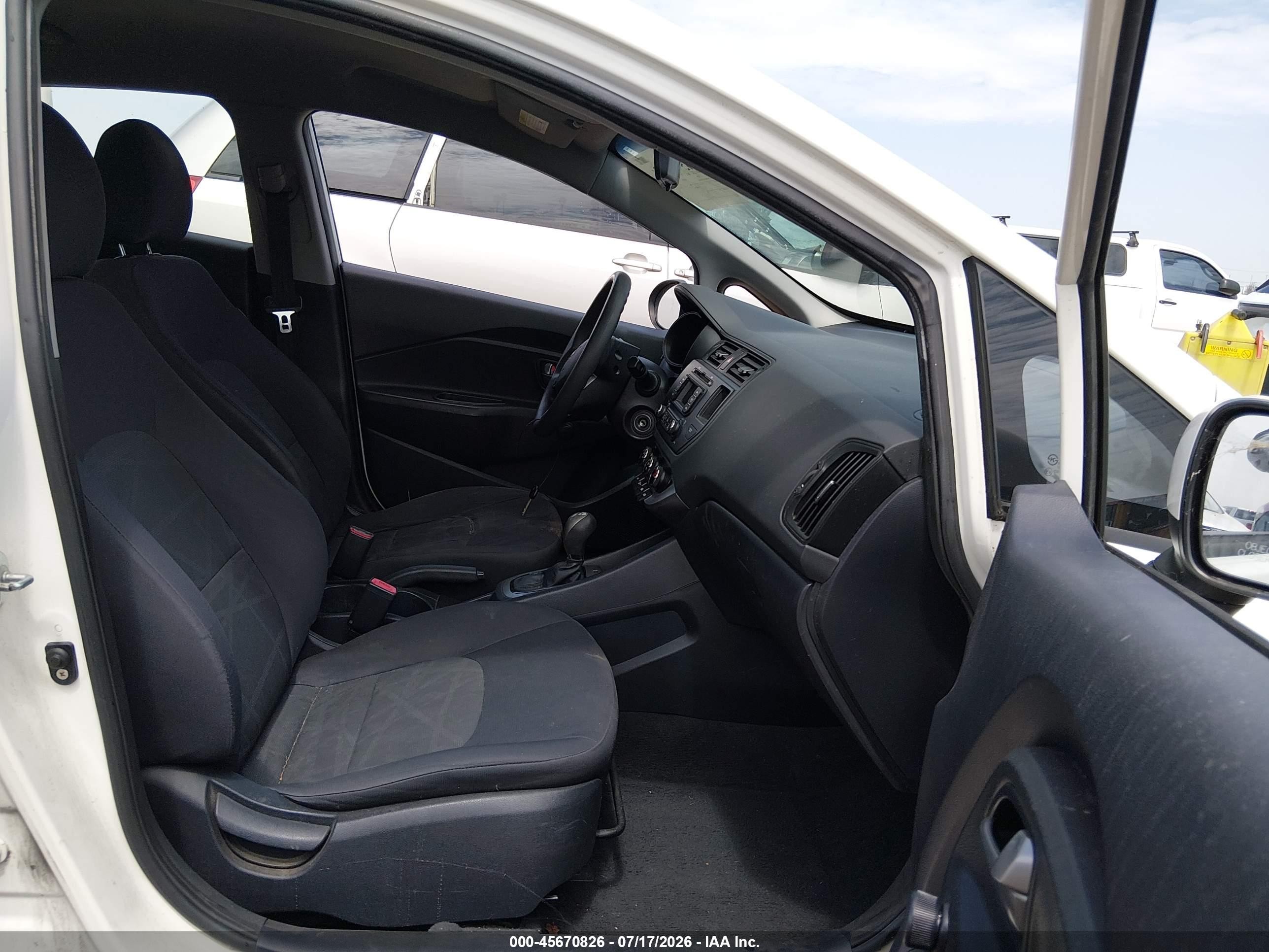 2012 Kia Rio5 Lx White vin: KNADM5A32C6092660