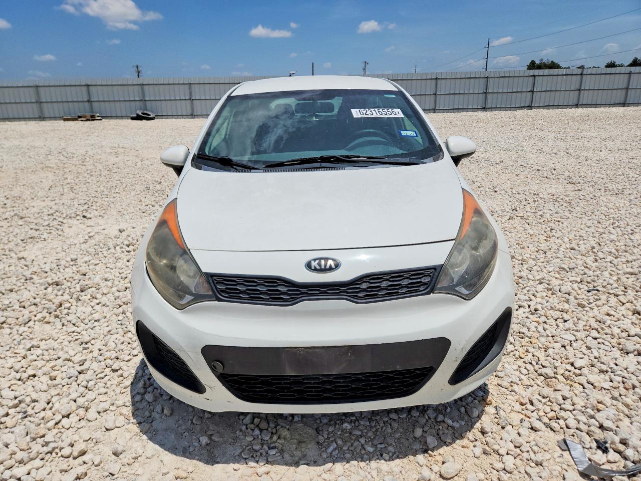 2013 Kia Rio Lx White vin: KNADM5A32D6262520