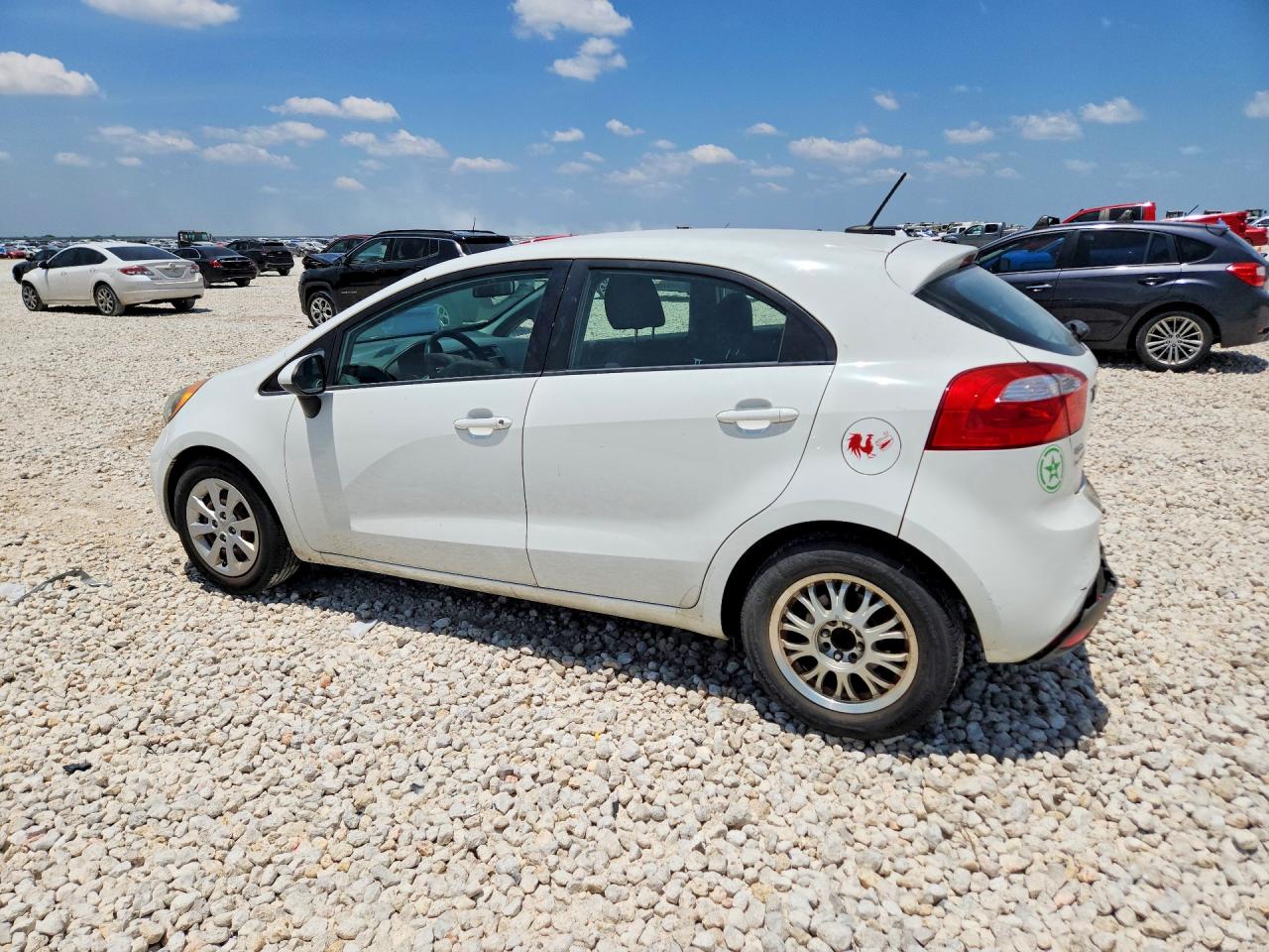 2013 Kia Rio Lx White vin: KNADM5A32D6262520