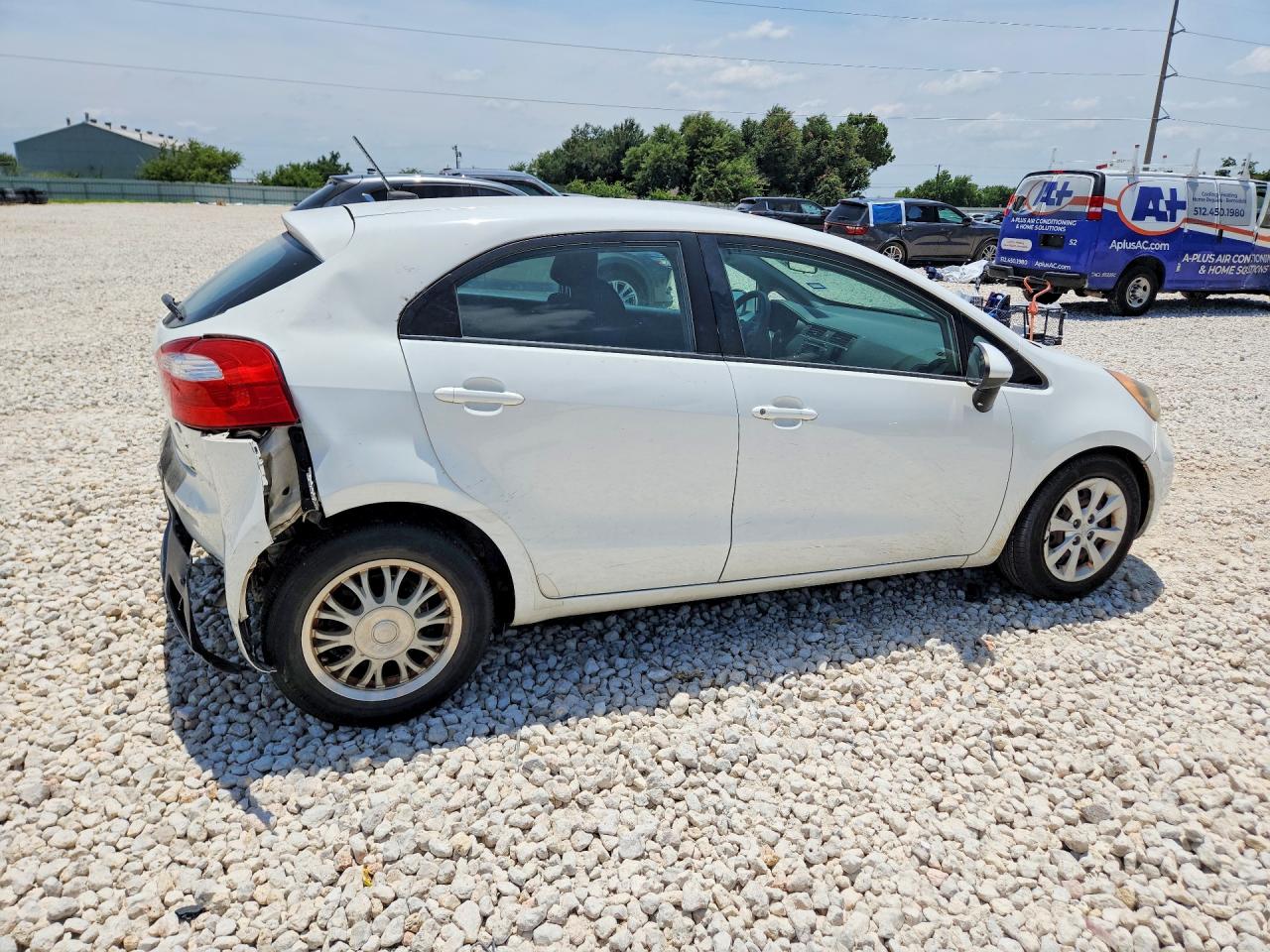 2013 Kia Rio Lx White vin: KNADM5A32D6262520