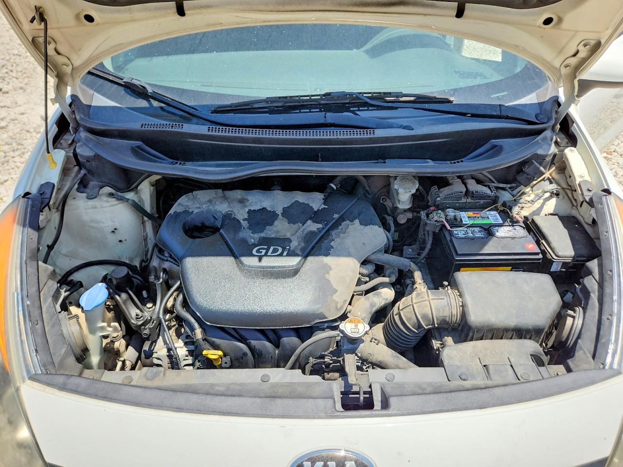 2013 Kia Rio Lx White vin: KNADM5A32D6262520