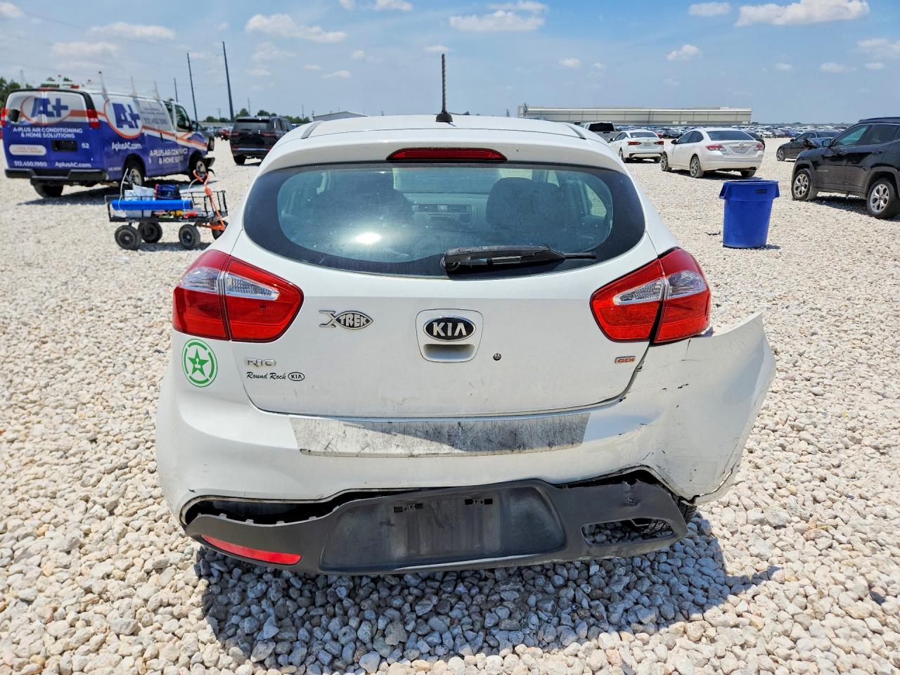 2013 Kia Rio Lx White vin: KNADM5A32D6262520
