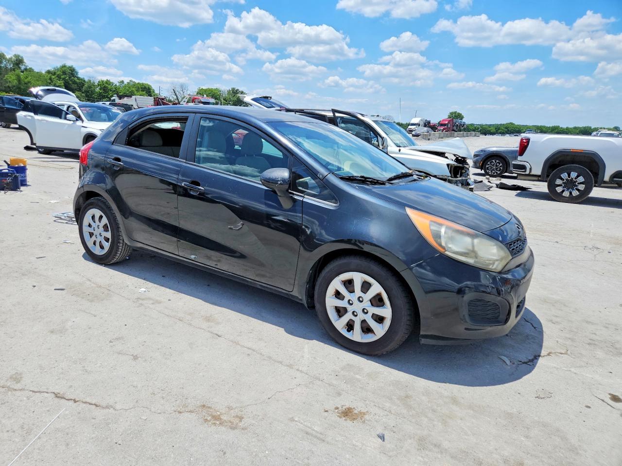 2013 Kia Rio Lx Black vin: KNADM5A32D6307066