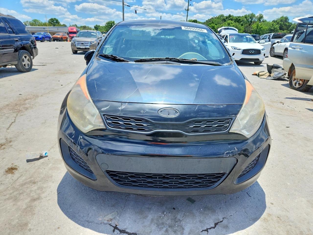 2013 Kia Rio Lx Black vin: KNADM5A32D6307066
