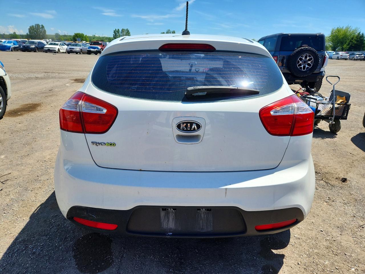 2013 Kia Rio Lx White vin: KNADM5A32D6768476