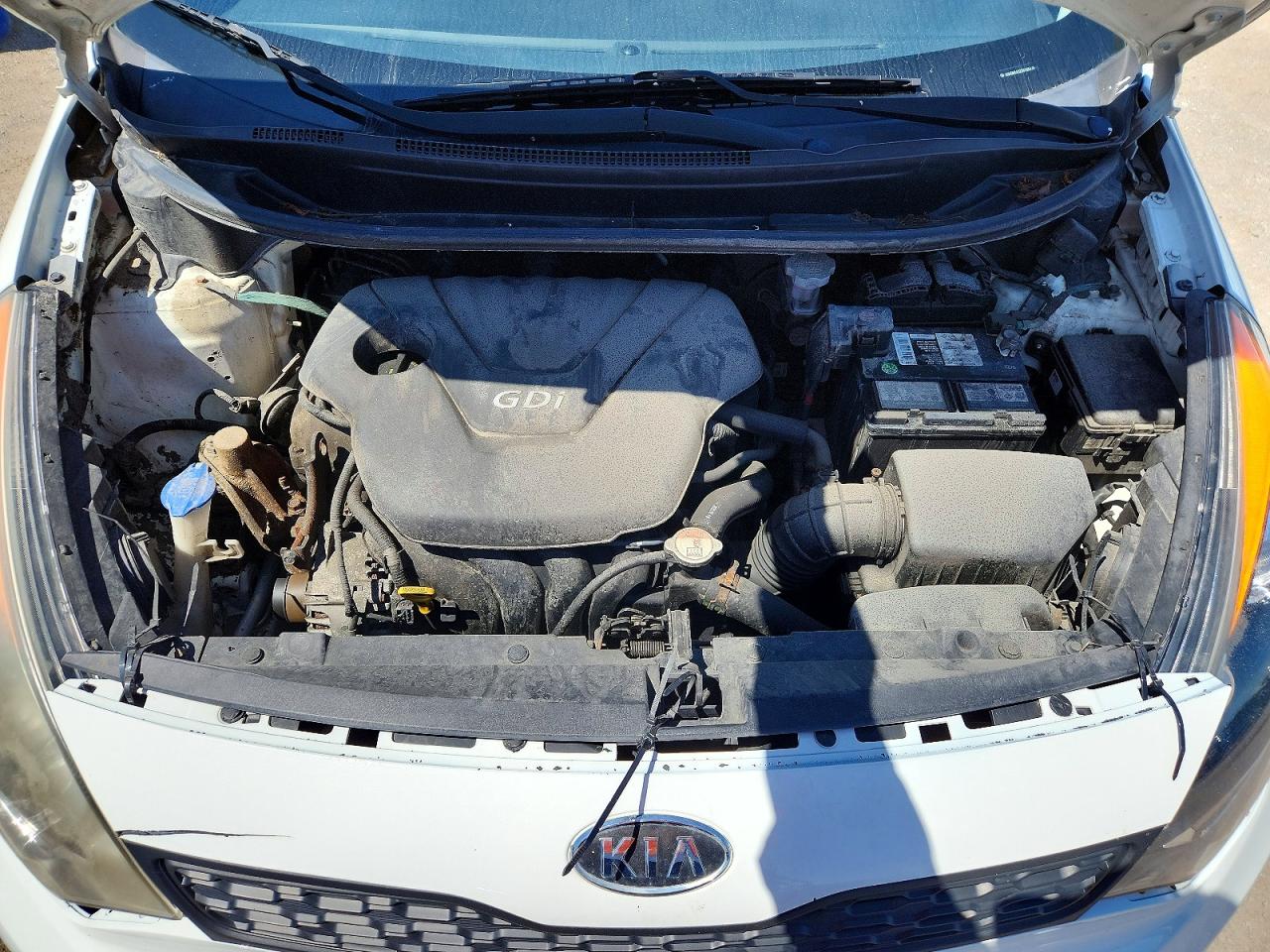 2013 Kia Rio Lx White vin: KNADM5A32D6768476