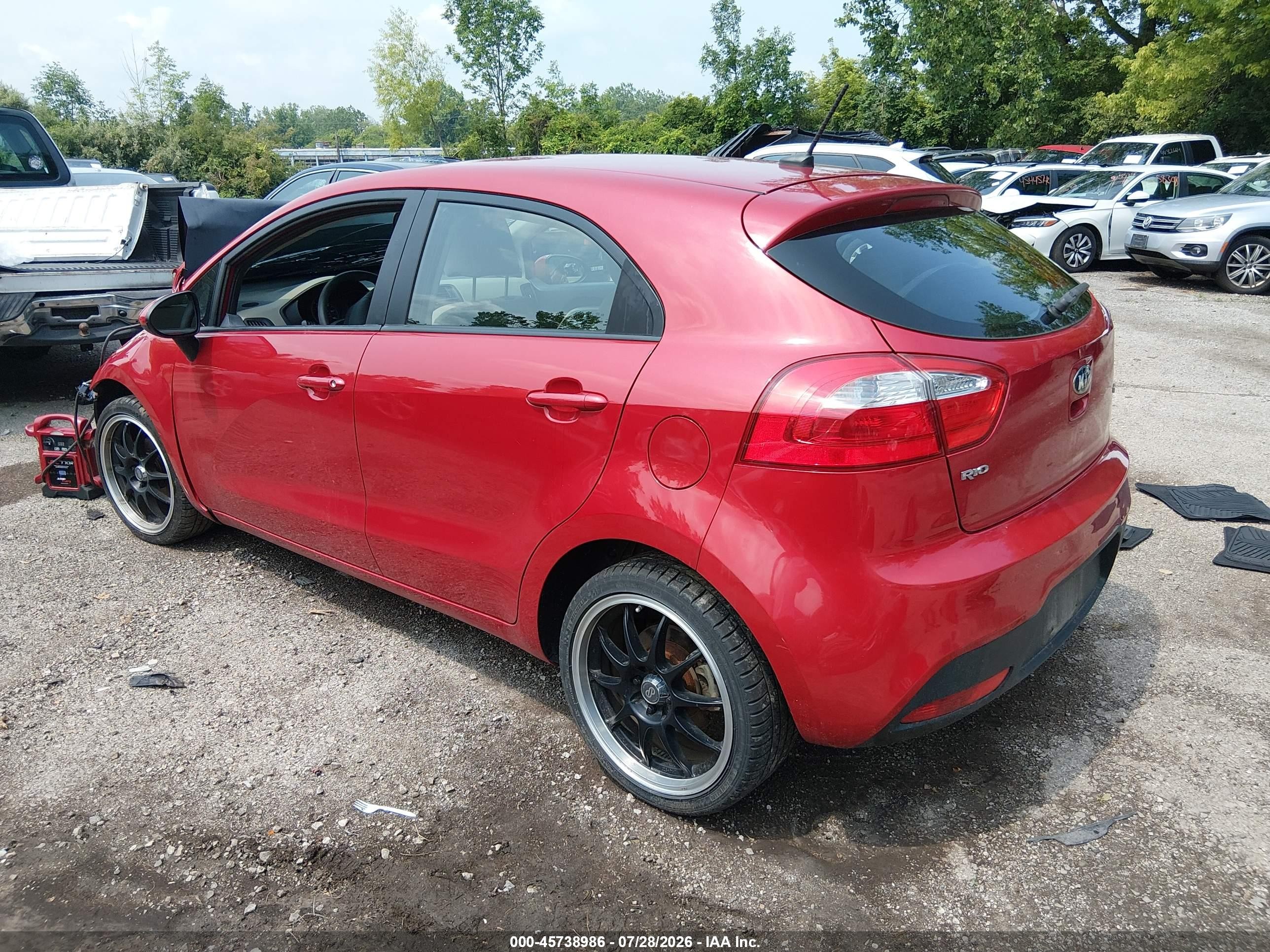 2014 Kia Rio Lx Красный vin: KNADM5A32E6414376