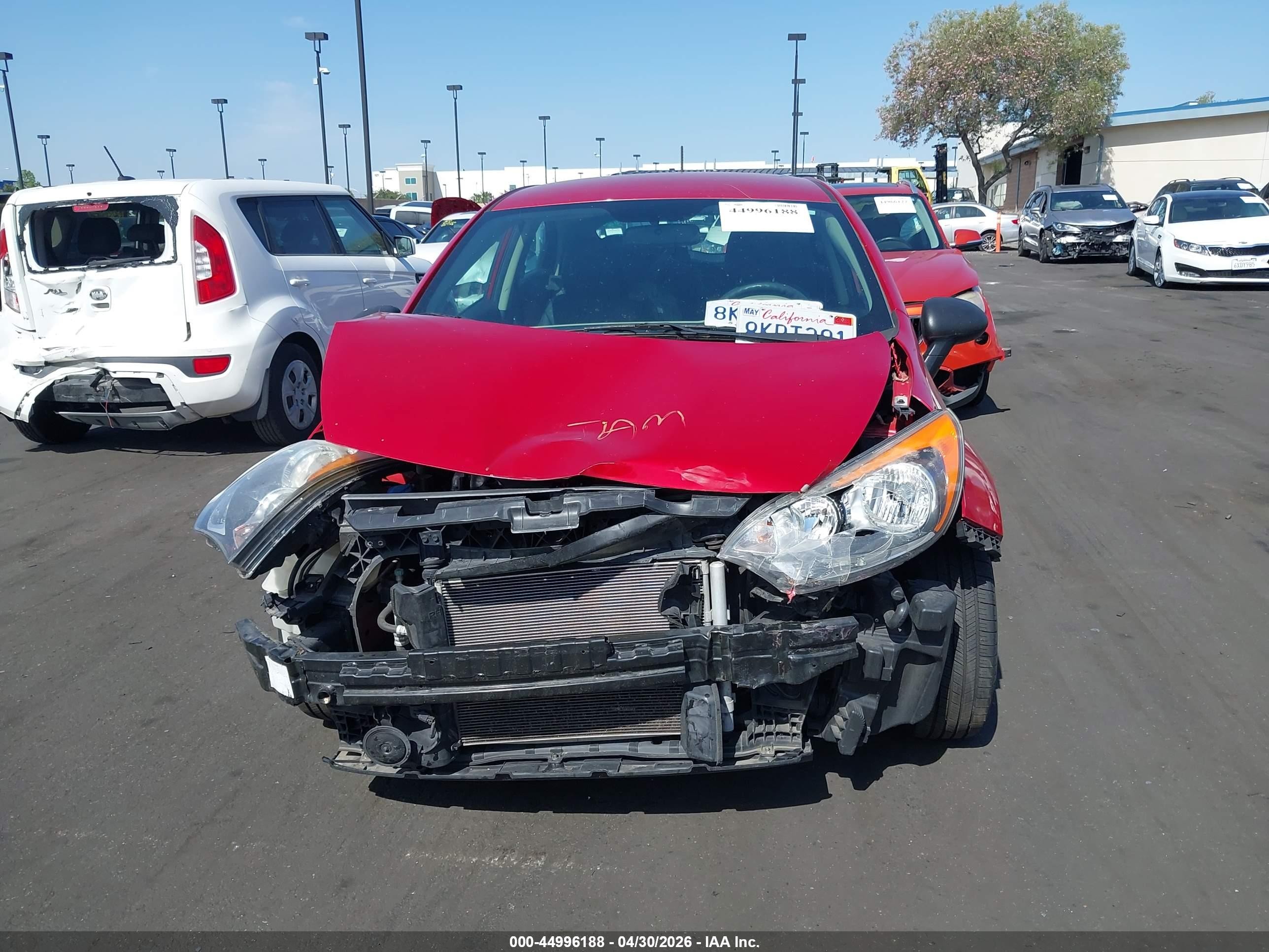2015 Kia Rio Lx Red vin: KNADM5A32F6458458