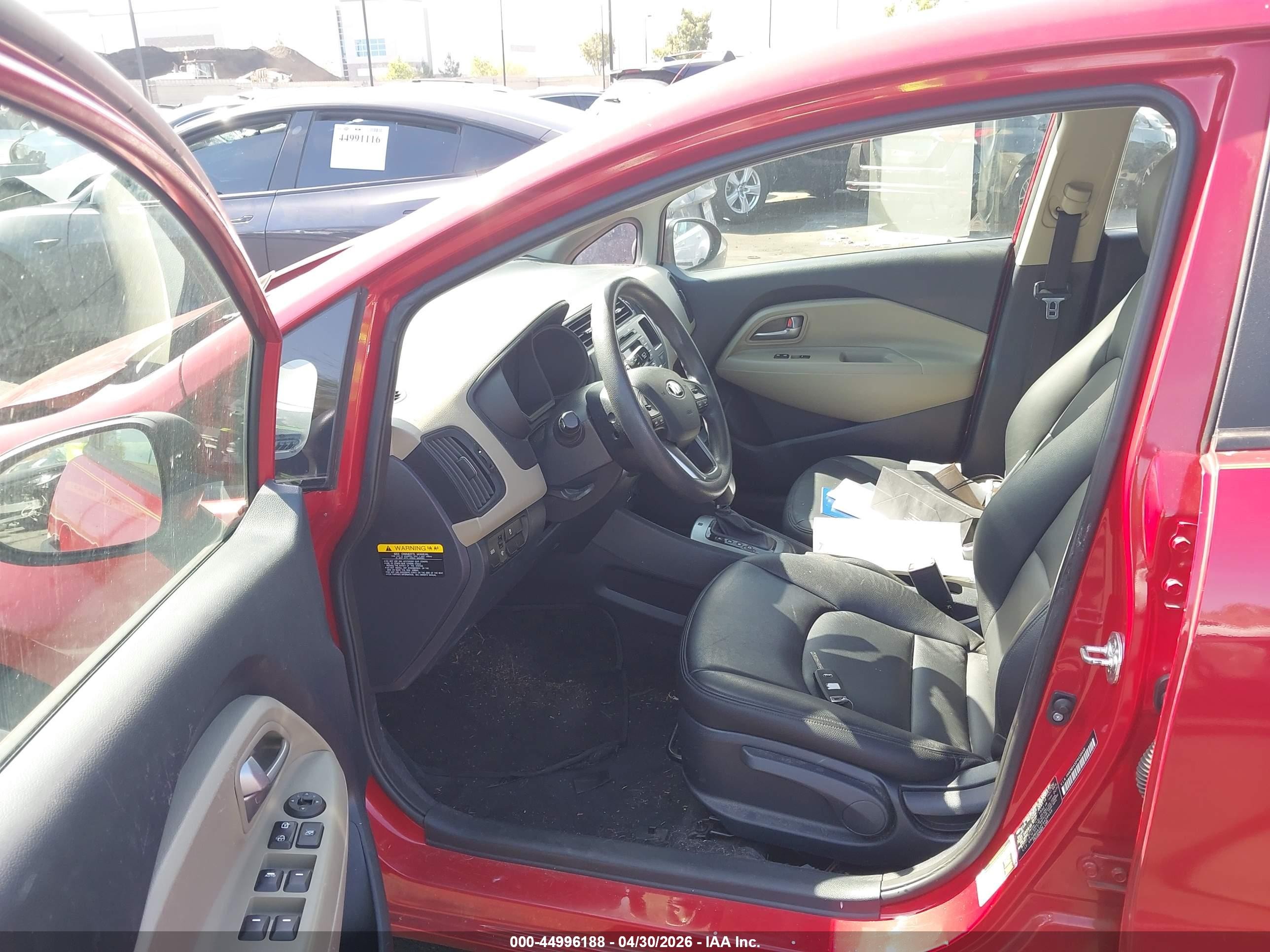 2015 Kia Rio Lx Red vin: KNADM5A32F6458458