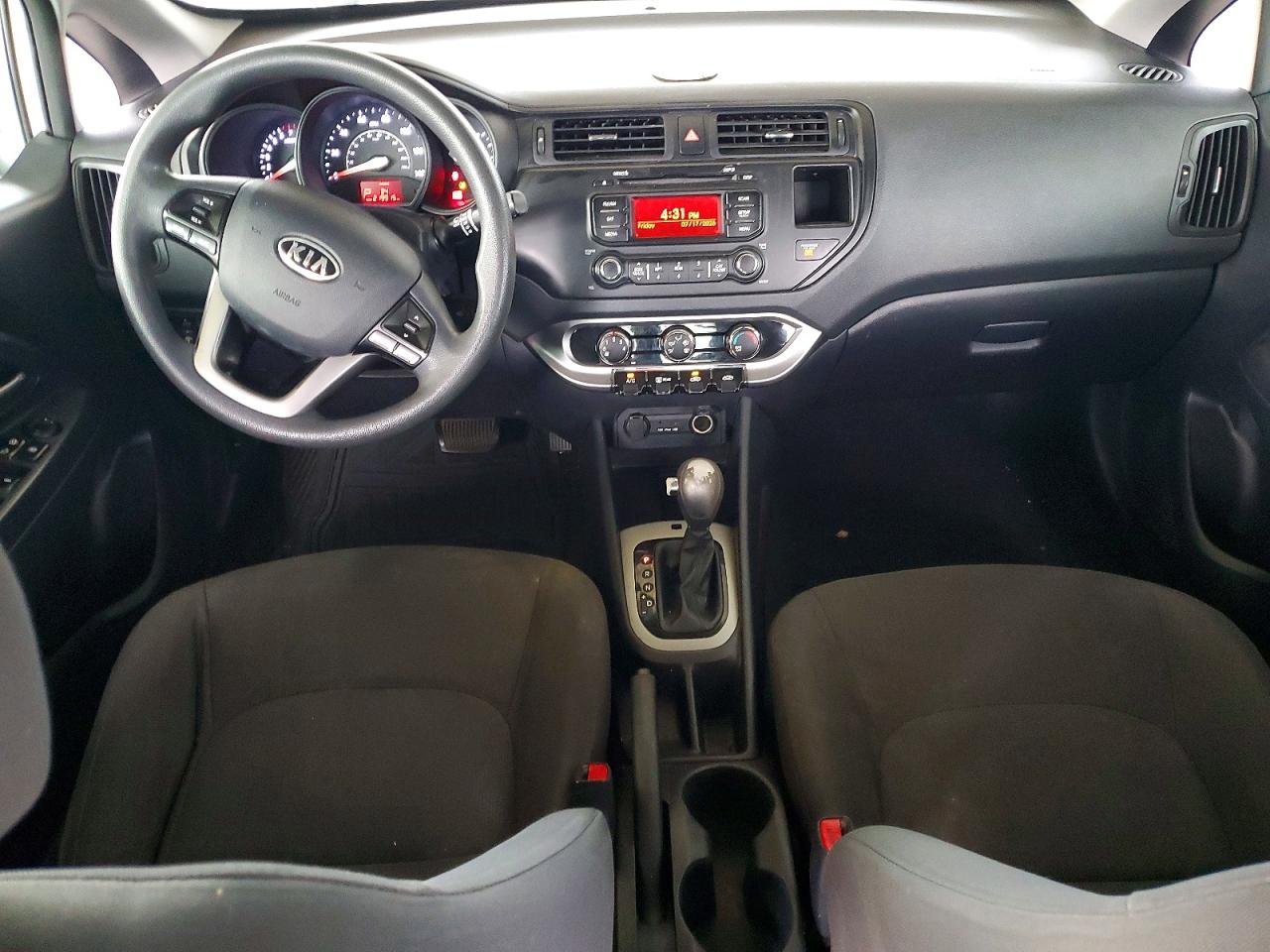2012 Kia Rio Lx White vin: KNADM5A33C6039871