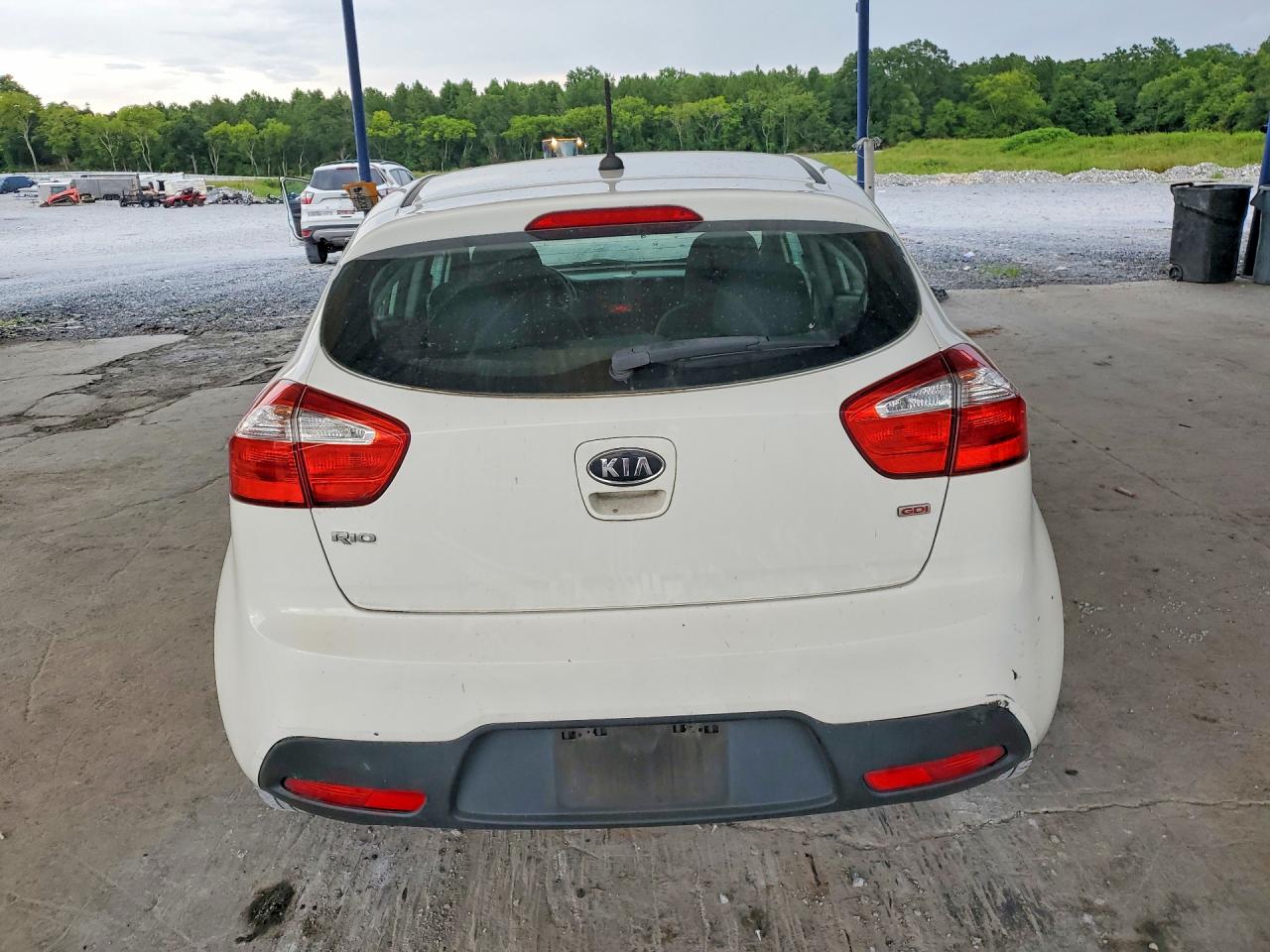 2012 Kia Rio Lx White vin: KNADM5A33C6039871