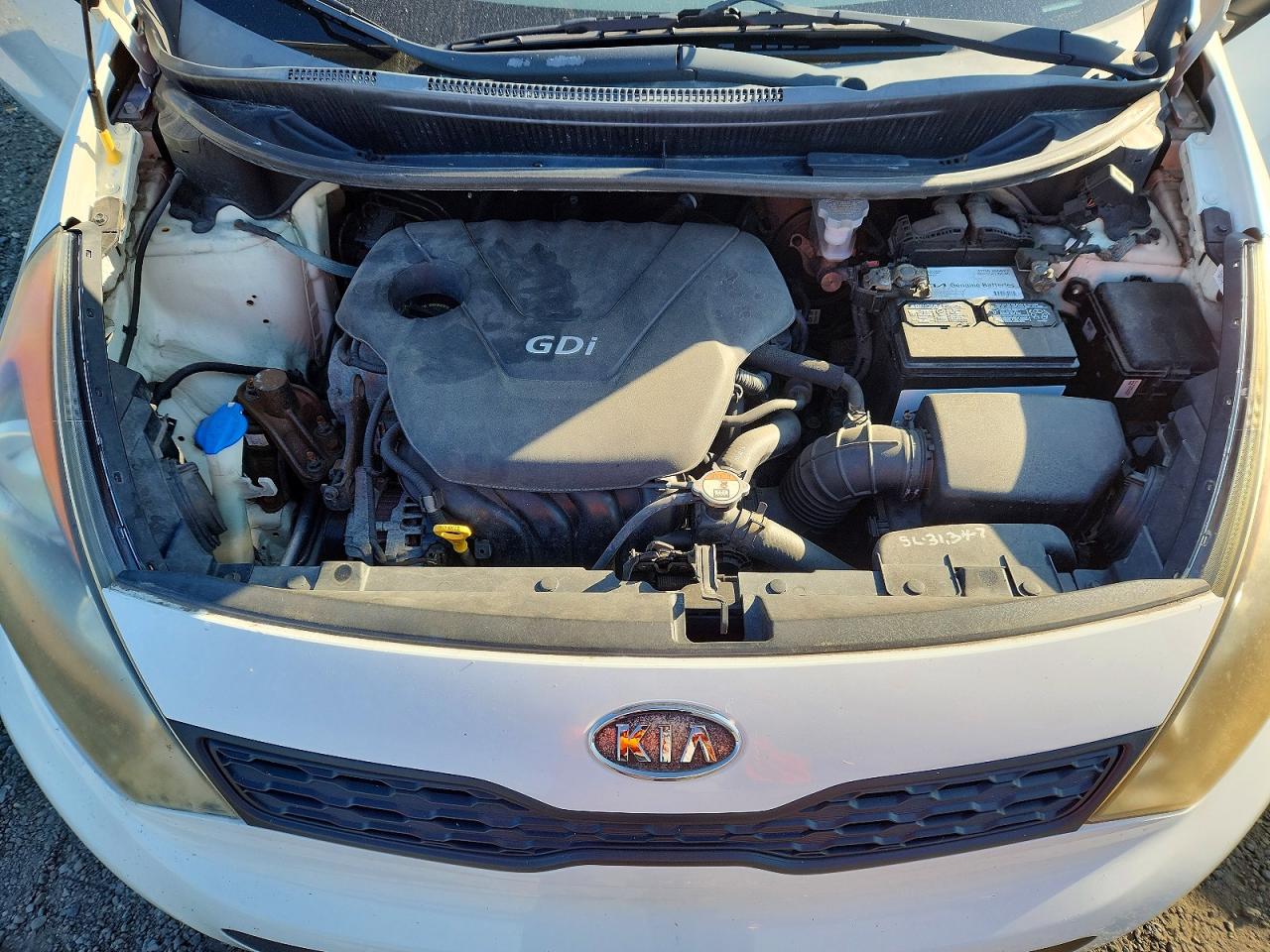 2013 Kia Rio Lx White vin: KNADM5A33D6106597