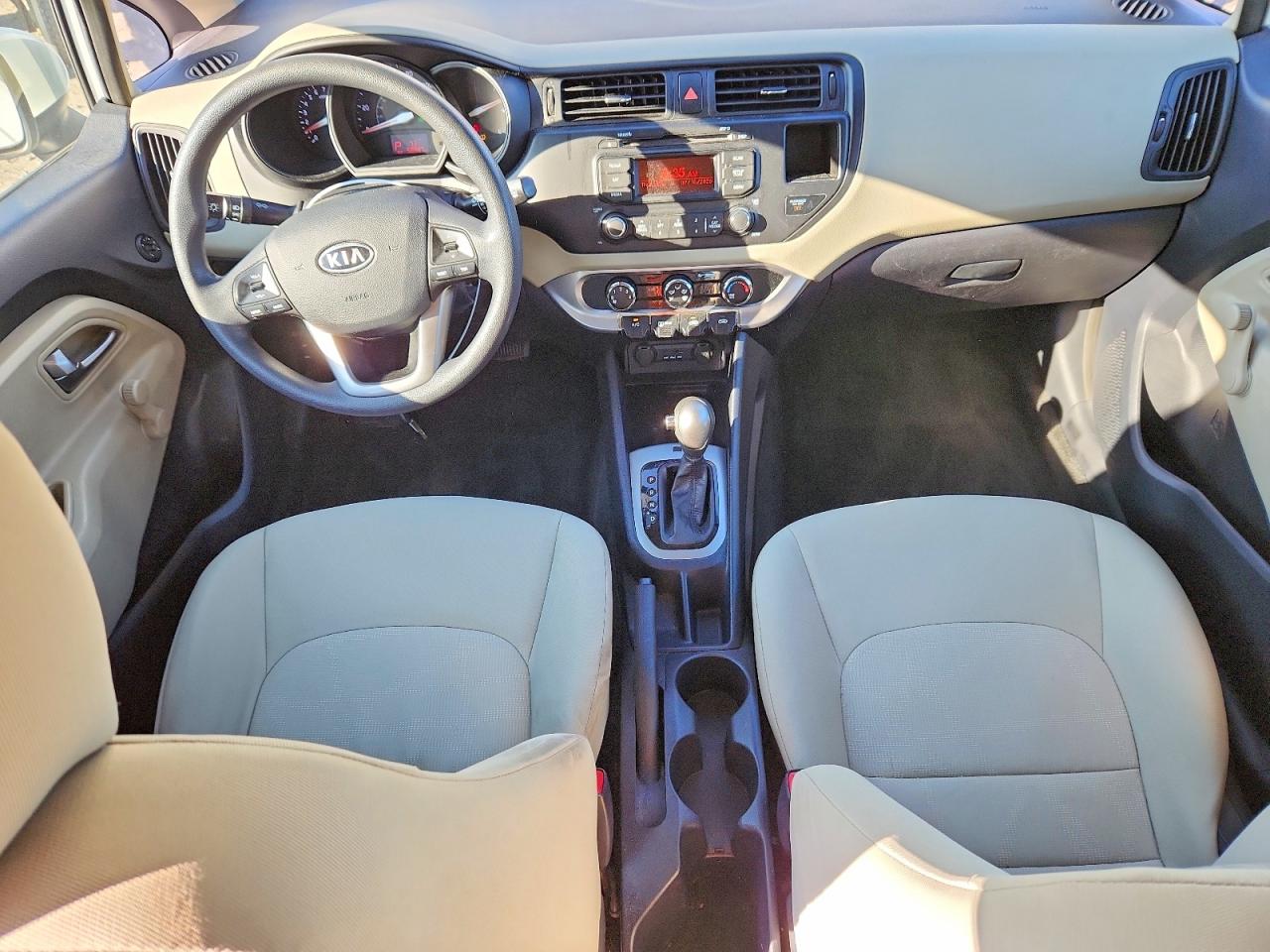 2013 Kia Rio Lx White vin: KNADM5A33D6106597