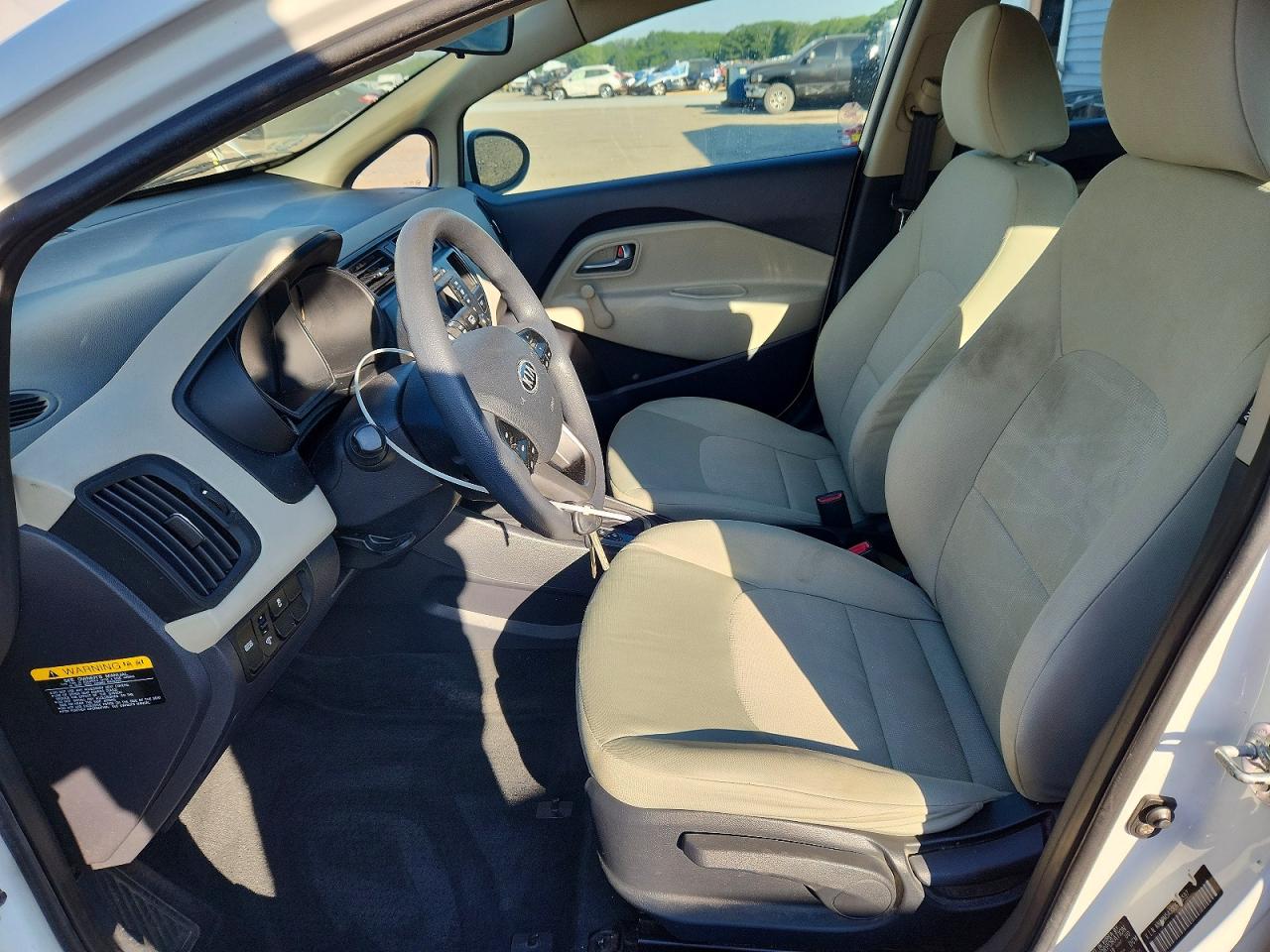 2013 Kia Rio Lx White vin: KNADM5A33D6106597