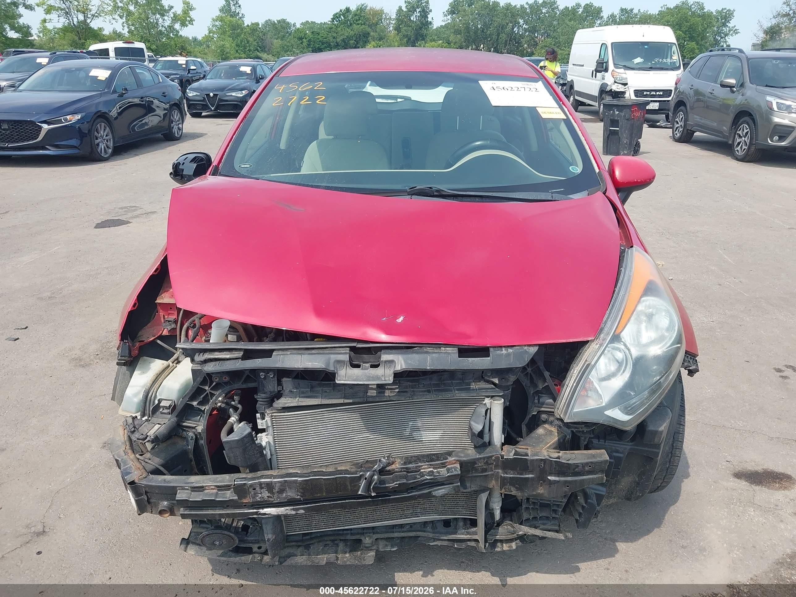 2013 Kia Rio Lx Red vin: KNADM5A33D6127949