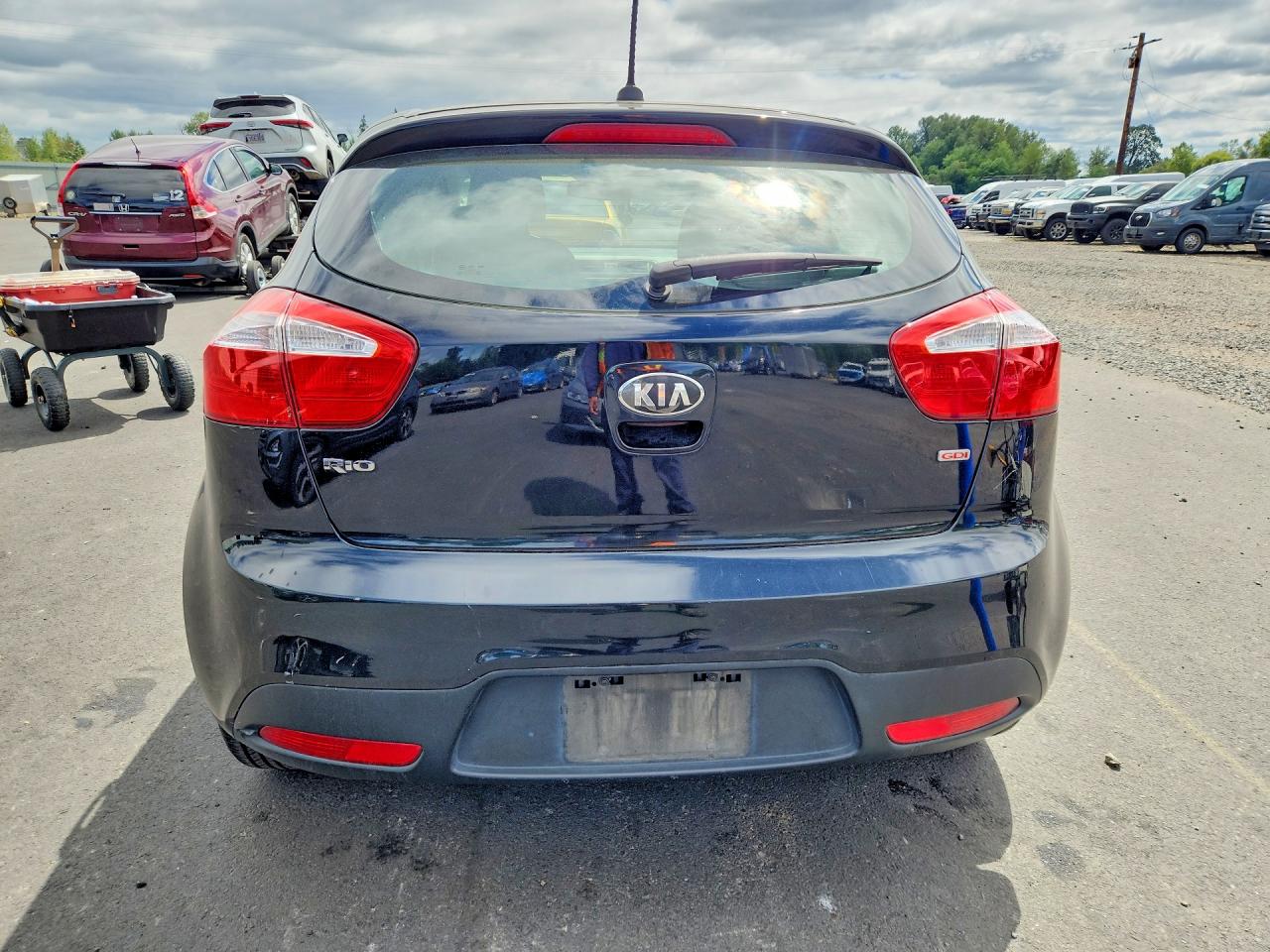 2013 Kia Rio Lx Black vin: KNADM5A33D6157033