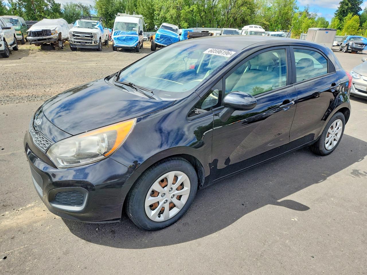 2013 Kia Rio Lx Black vin: KNADM5A33D6157033