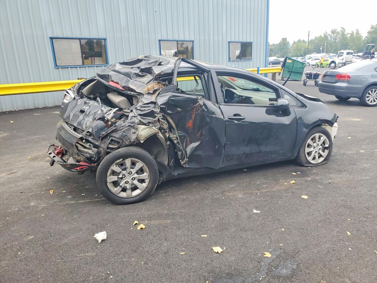 2014 Kia Rio Lx Black vin: KNADM5A33E6358481