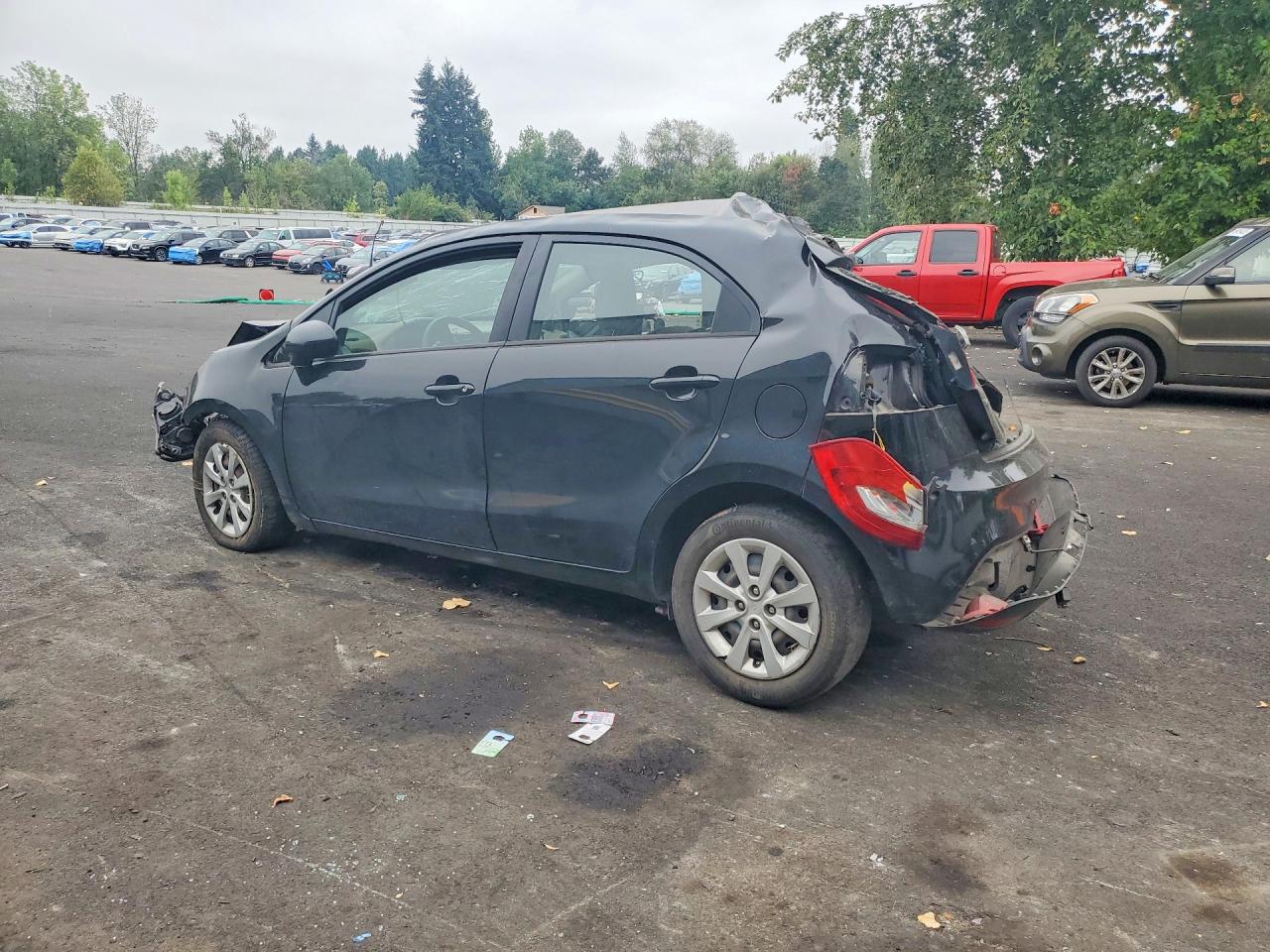 2014 Kia Rio Lx Black vin: KNADM5A33E6358481