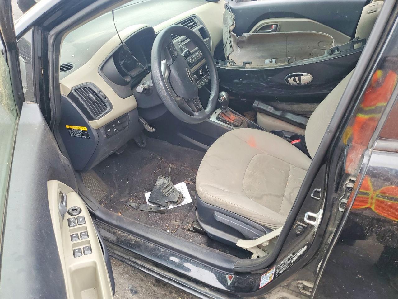 2014 Kia Rio Lx Black vin: KNADM5A33E6358481