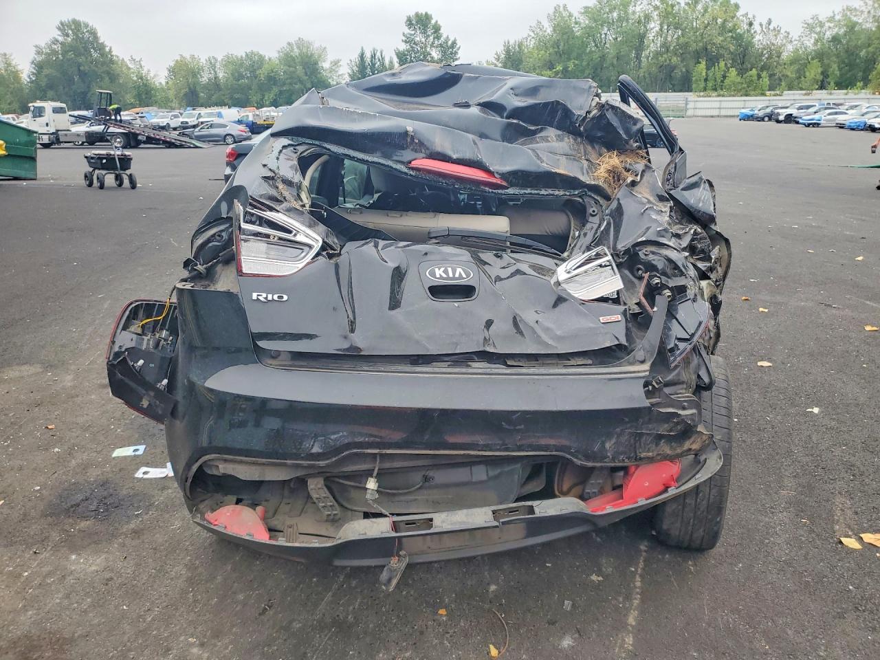 2014 Kia Rio Lx Black vin: KNADM5A33E6358481